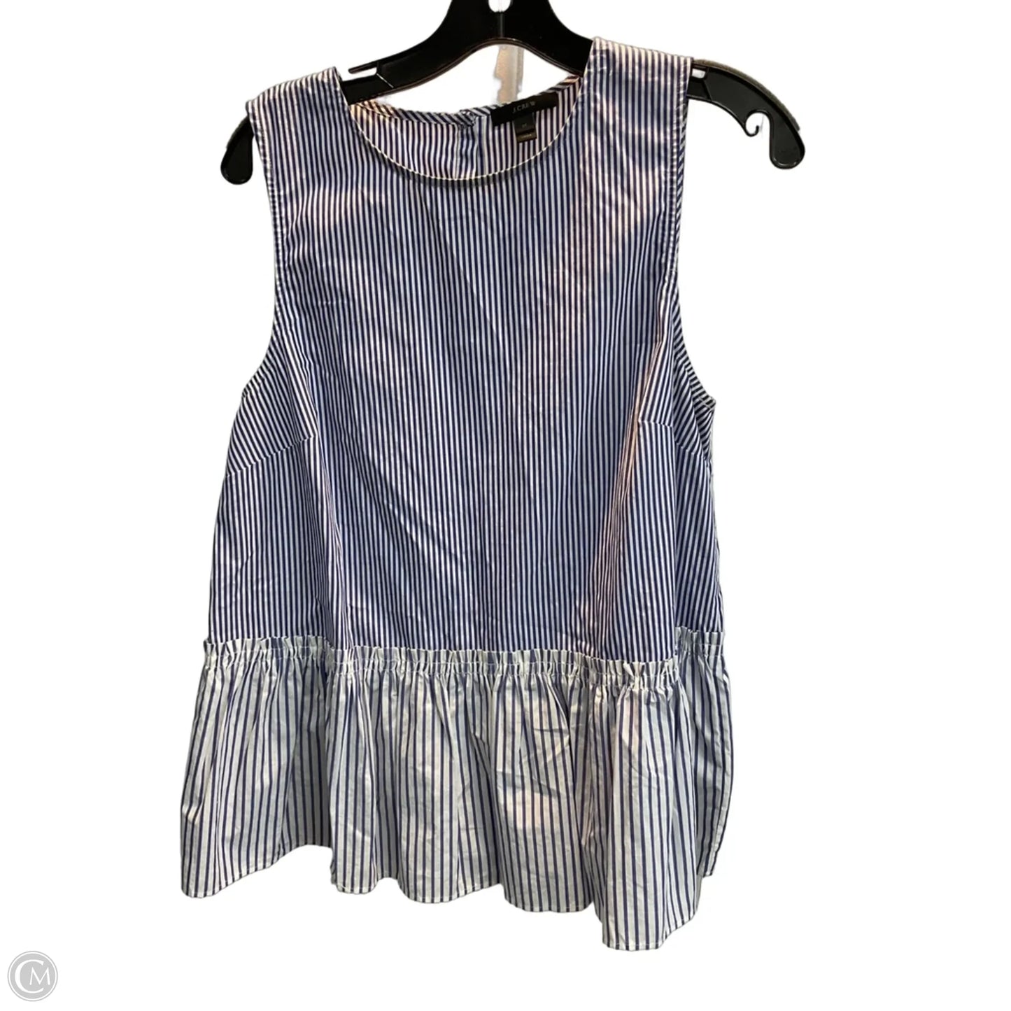 Top Sleeveless By J. Crew In Striped Pattern, Size: M
