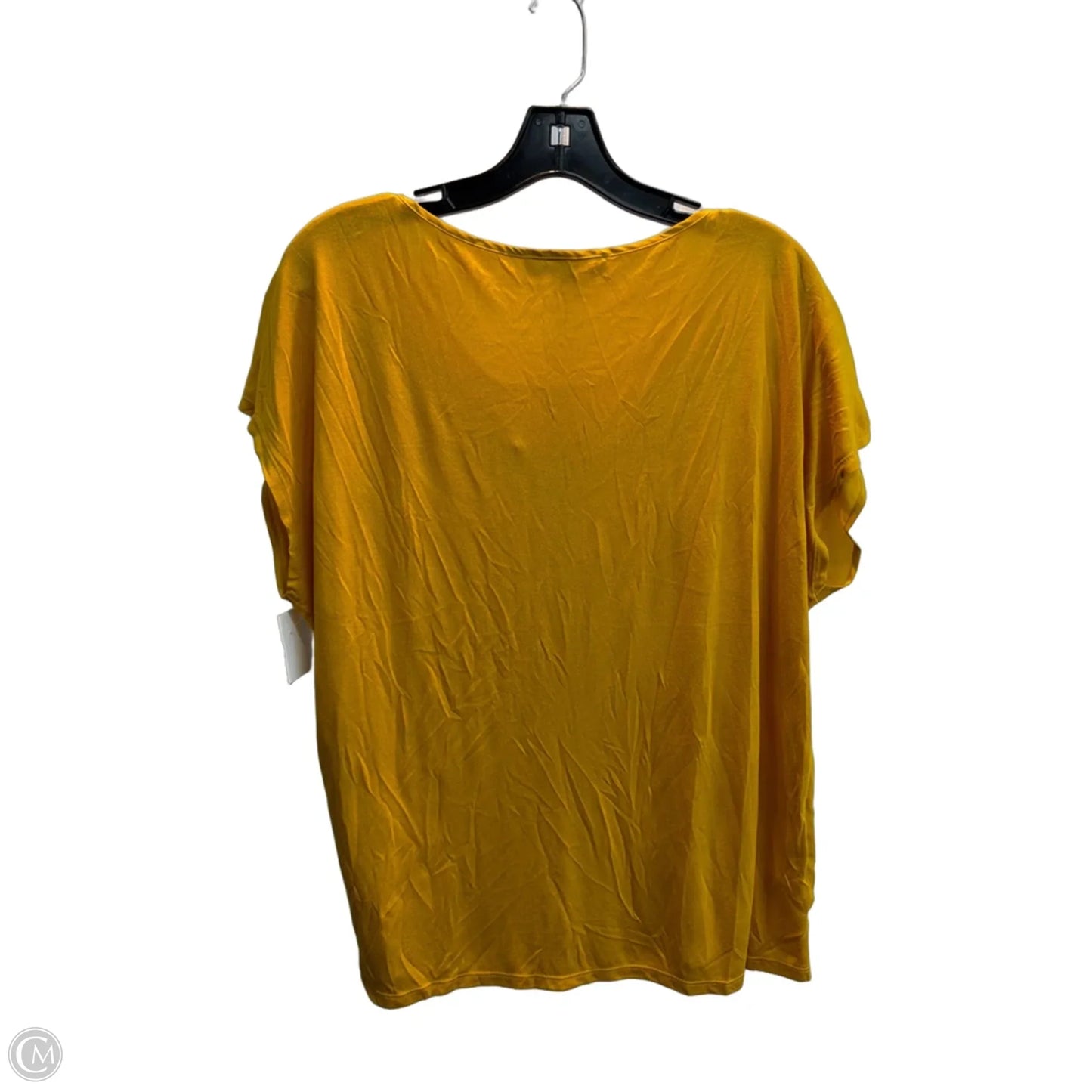 Top Short Sleeve By Loft In Yellow, Size: L