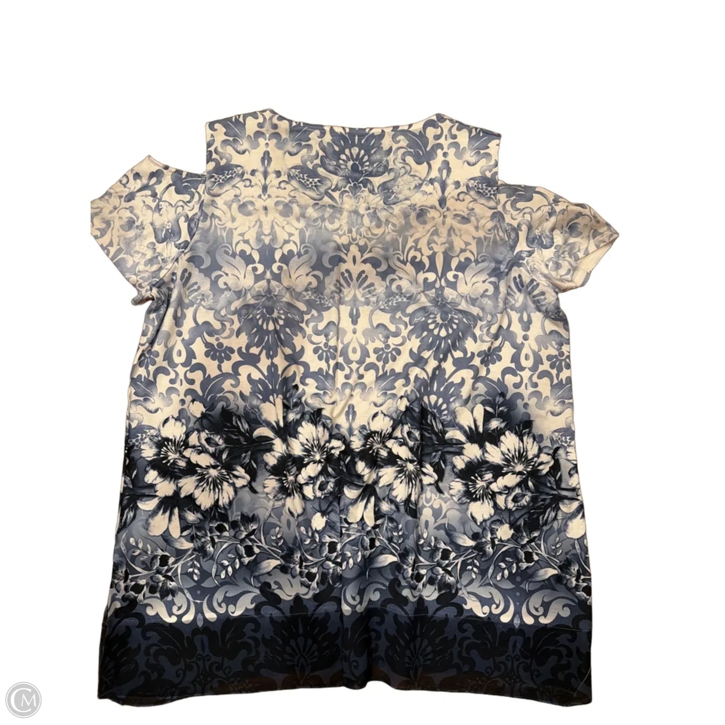 Top Short Sleeve By Jm Collections In Blue, Size: Xl
