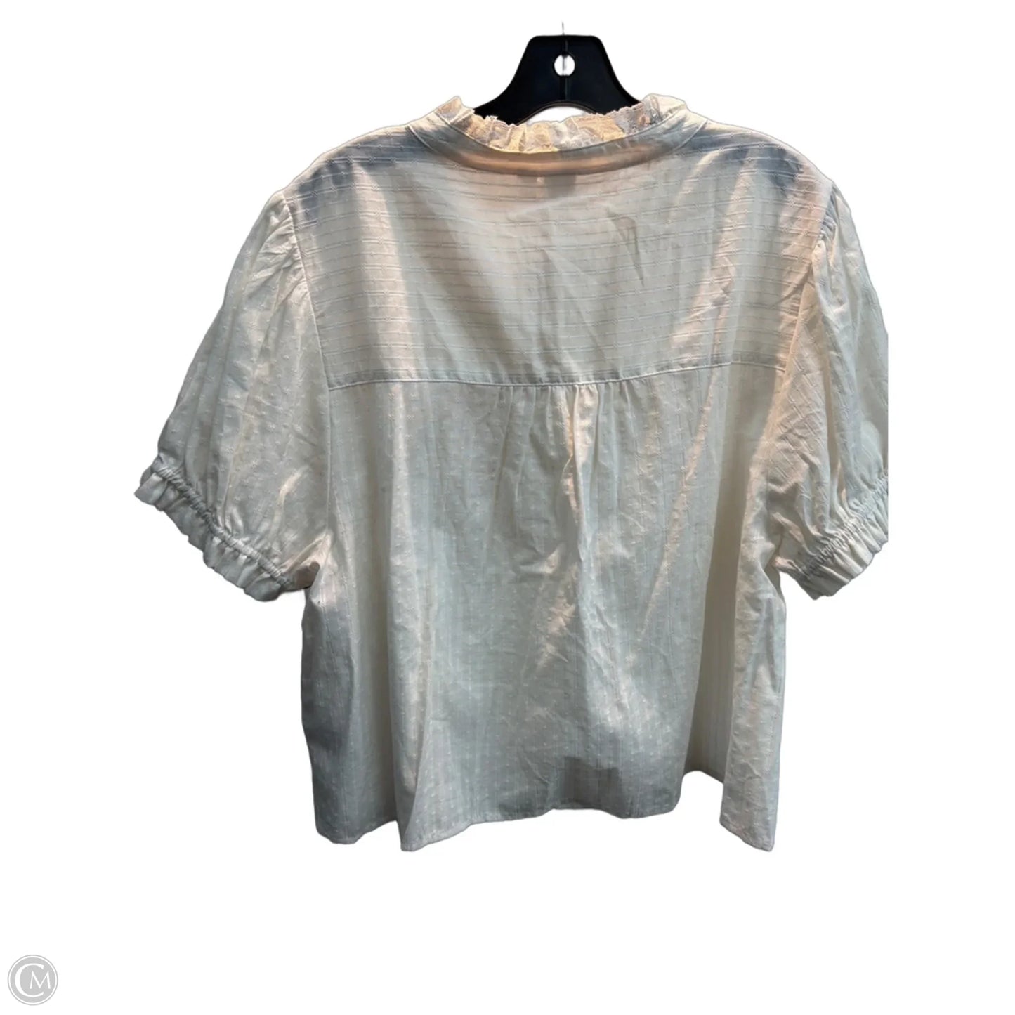 Top Short Sleeve By Gap In White, Size: Xxl