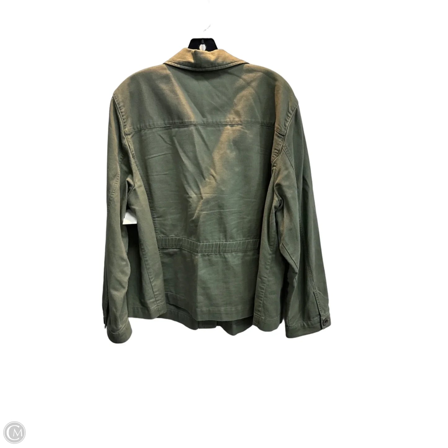 Jacket Denim By Talbots In Green, Size: 2x
