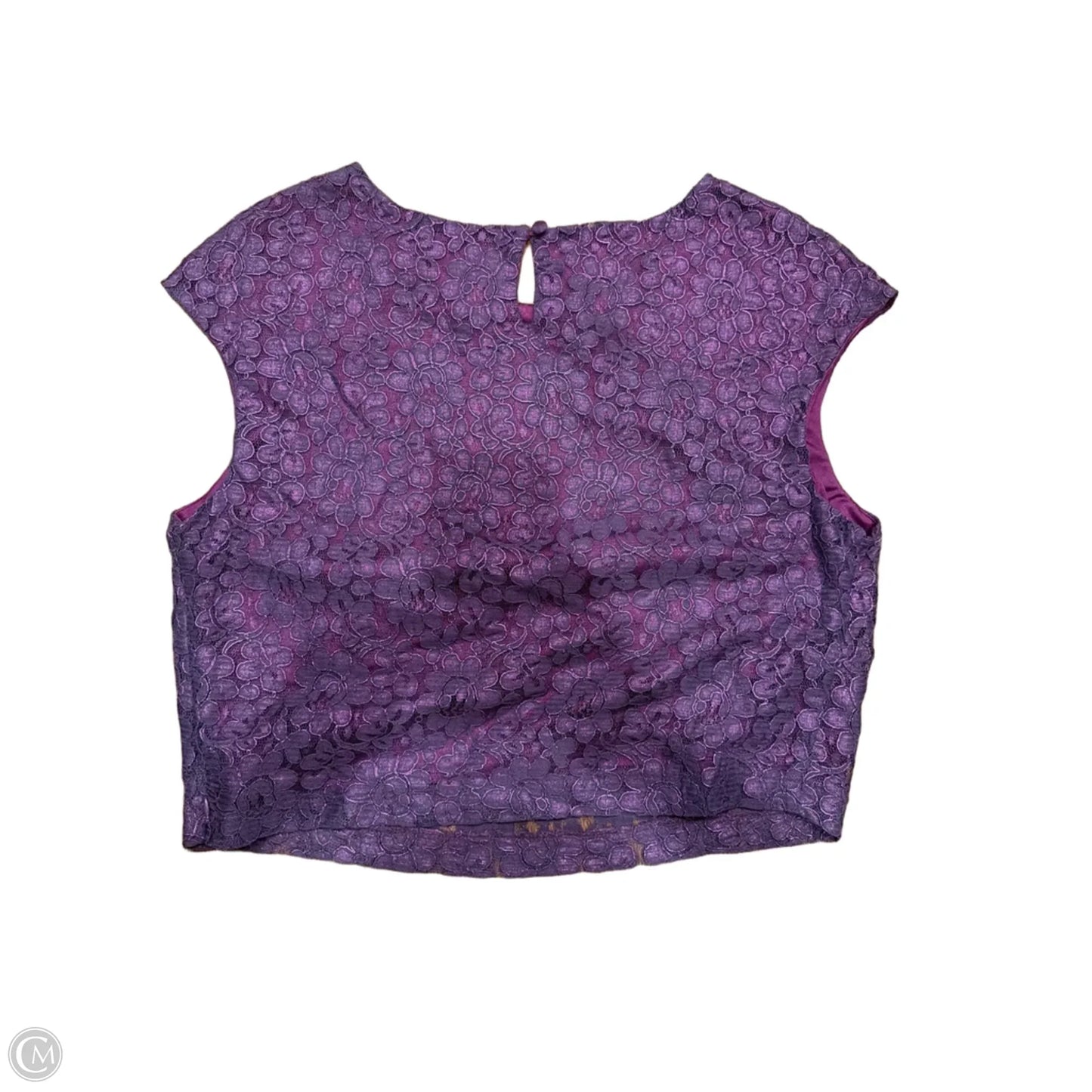 Top Sleeveless By Bisou Bisou In Purple, Size: L