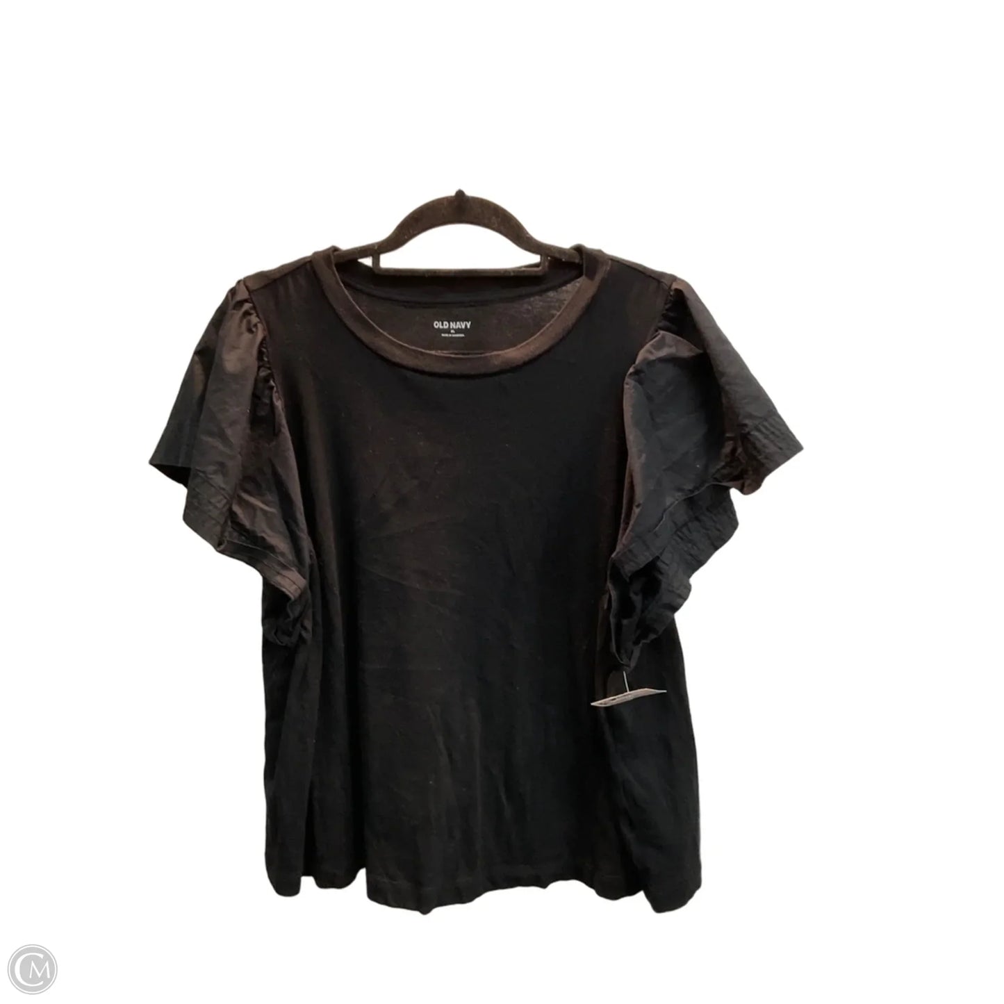 Top Short Sleeve By Old Navy In Black, Size: Xl