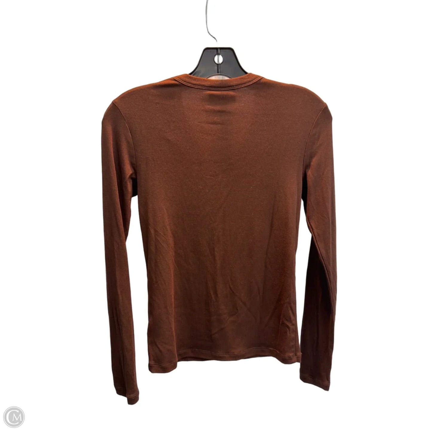 Top Long Sleeve Basic By Universal Thread In Brown, Size: S
