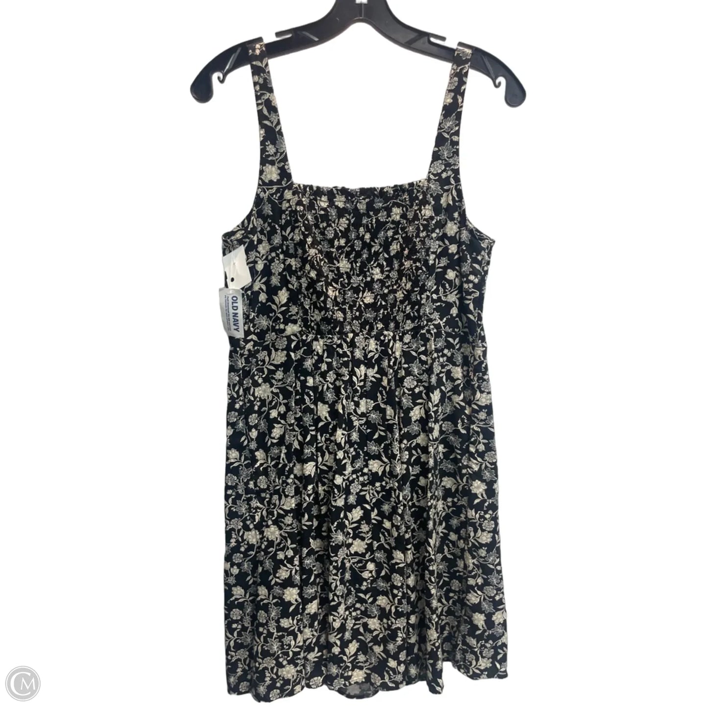 Dress Casual Midi By Old Navy In Black & Tan, Size: S
