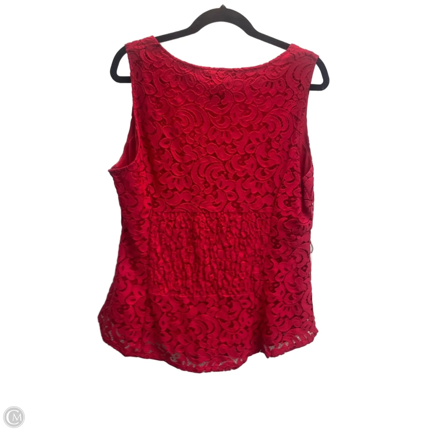 Top Sleeveless By Lane Bryant In Red, Size: Xl