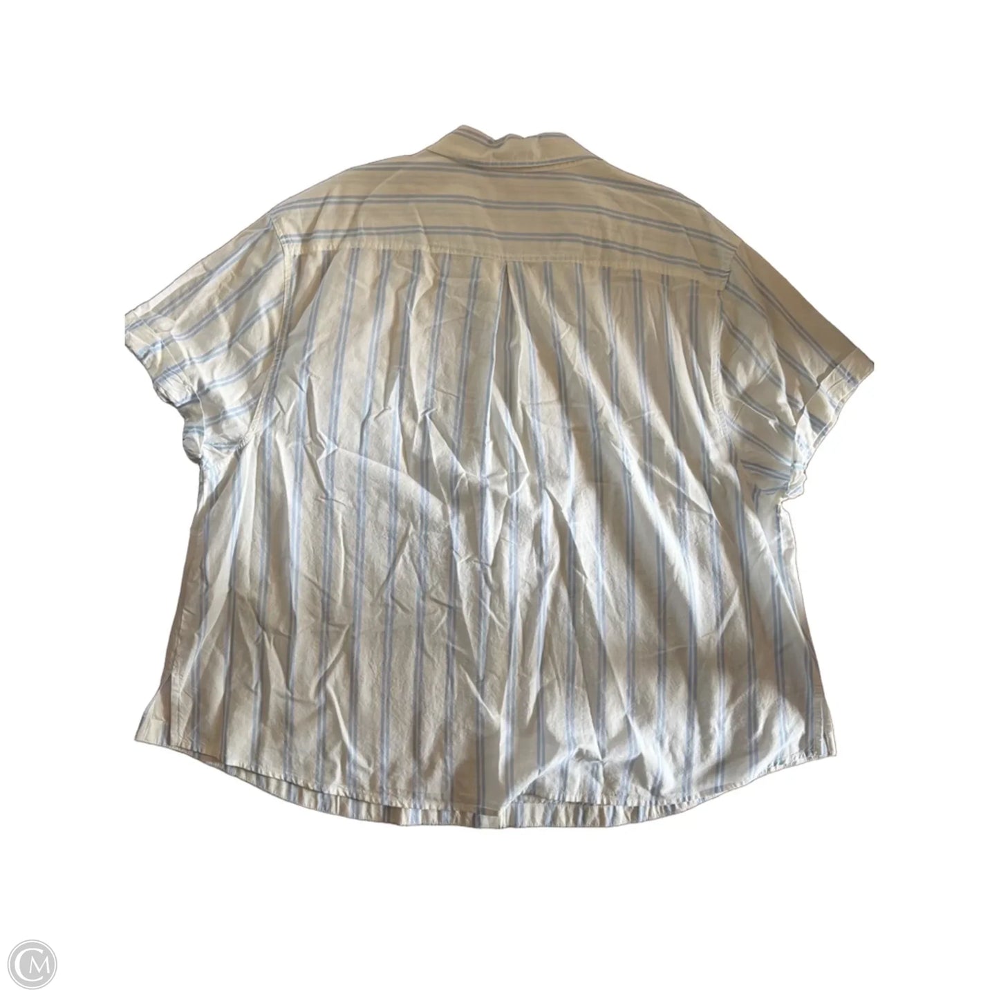 Top Short Sleeve By Ava & Viv In Striped Pattern, Size: 1x