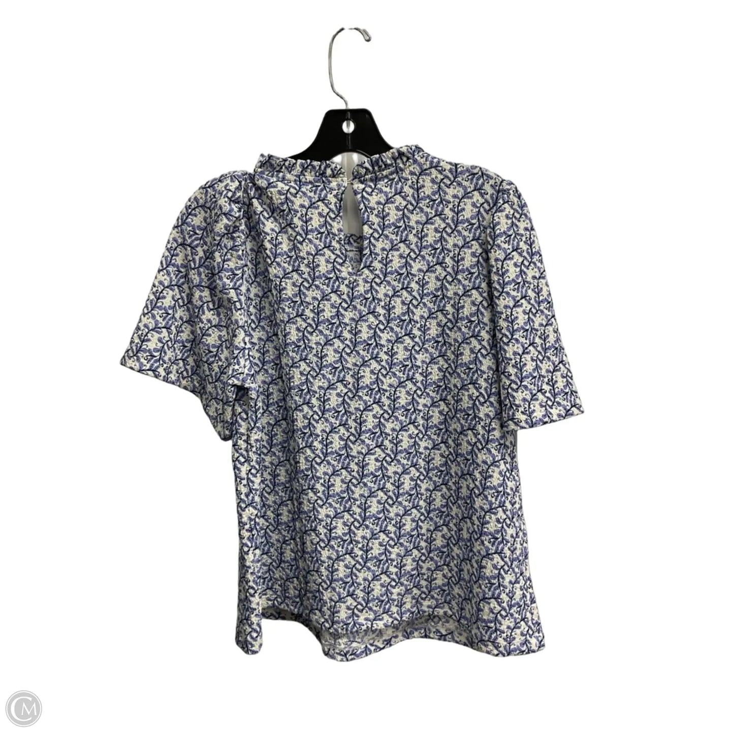 Top Short Sleeve By Loft In Blue, Size: M