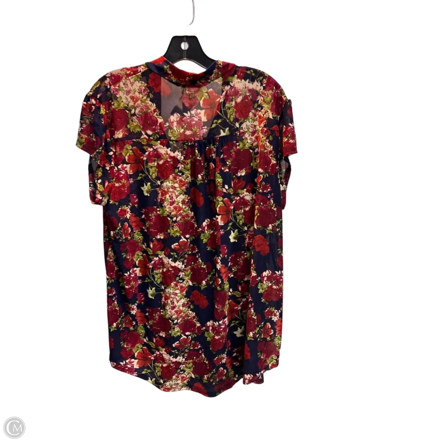 Top Short Sleeve By Siren Lily In Floral Print, Size: 2x