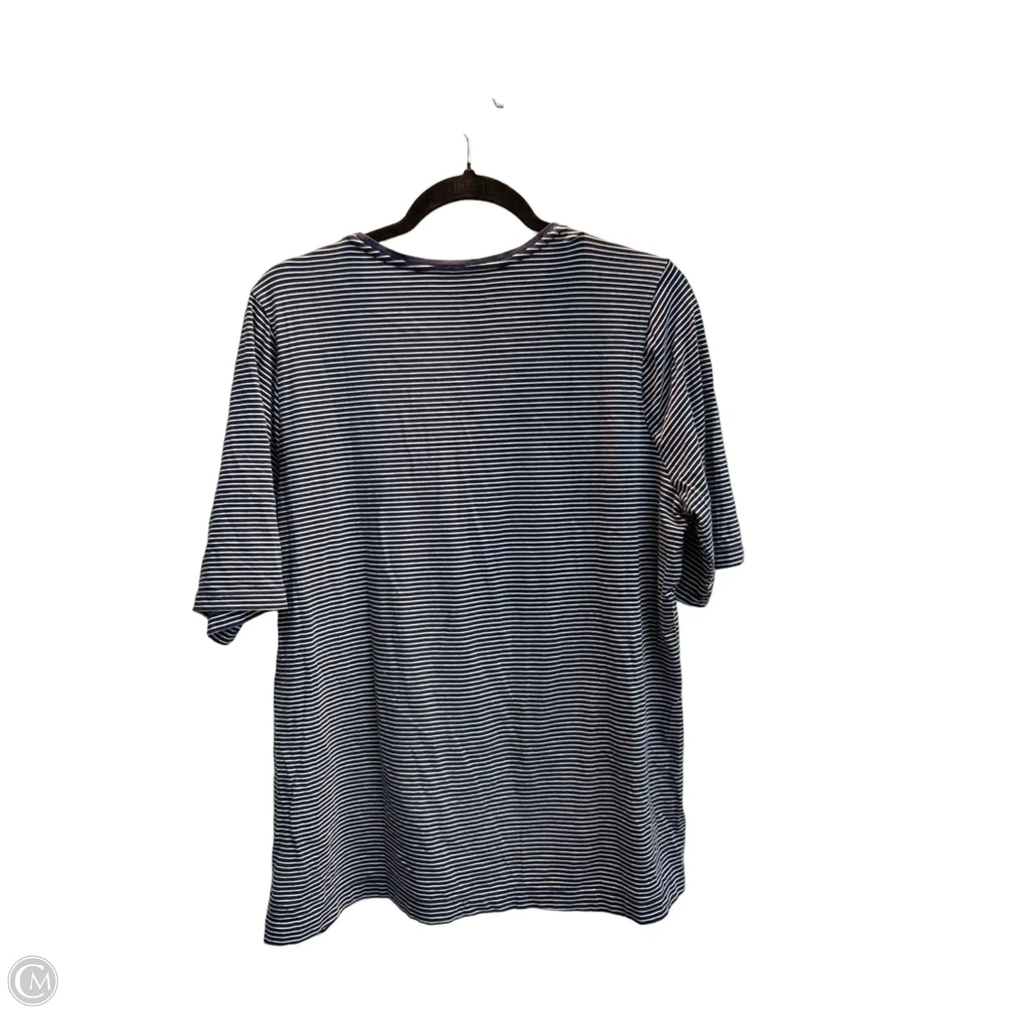 Top Short Sleeve Basic By Lands End In Striped Pattern, Size: 1x