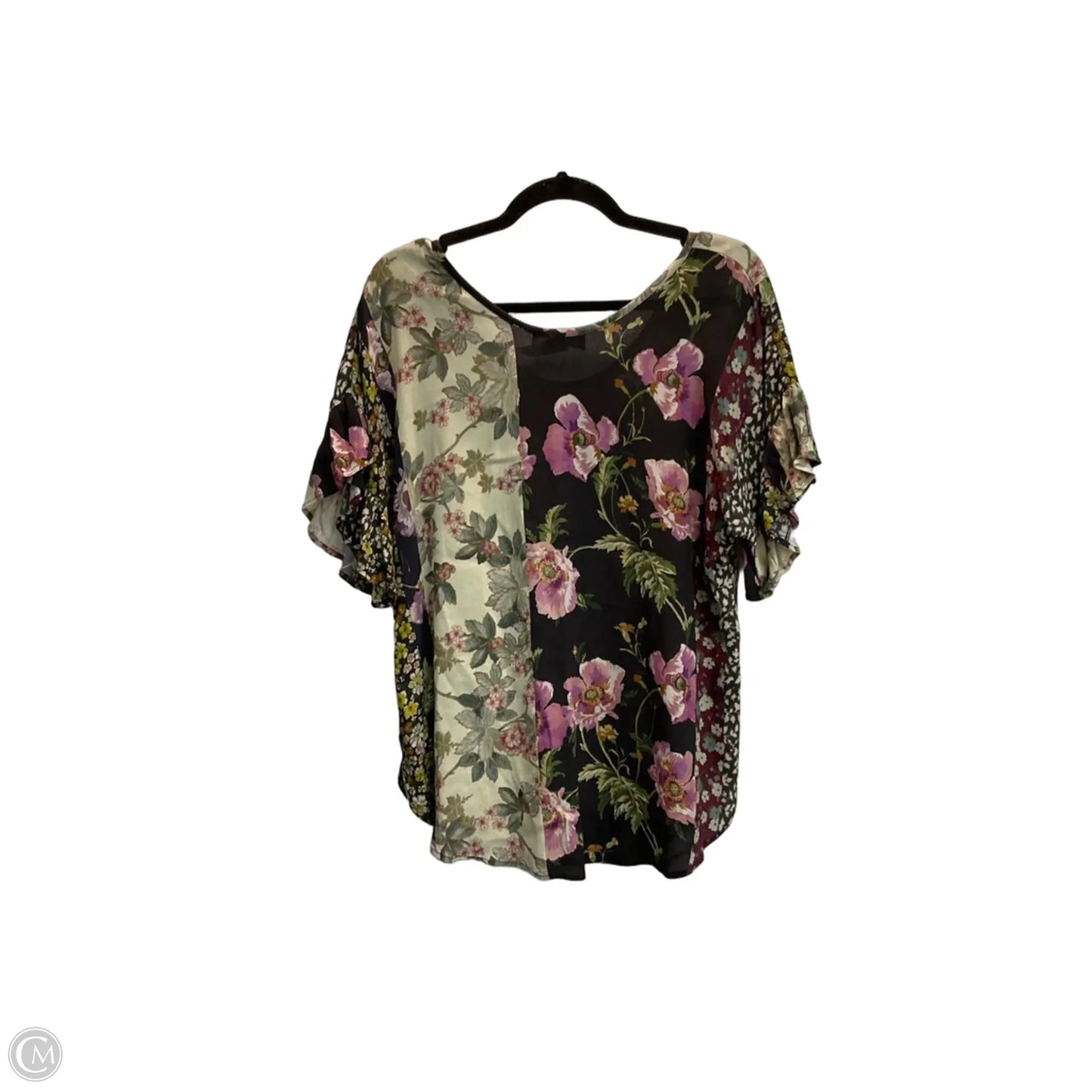 Top Short Sleeve By Karen Kane In Floral Print, Size: S