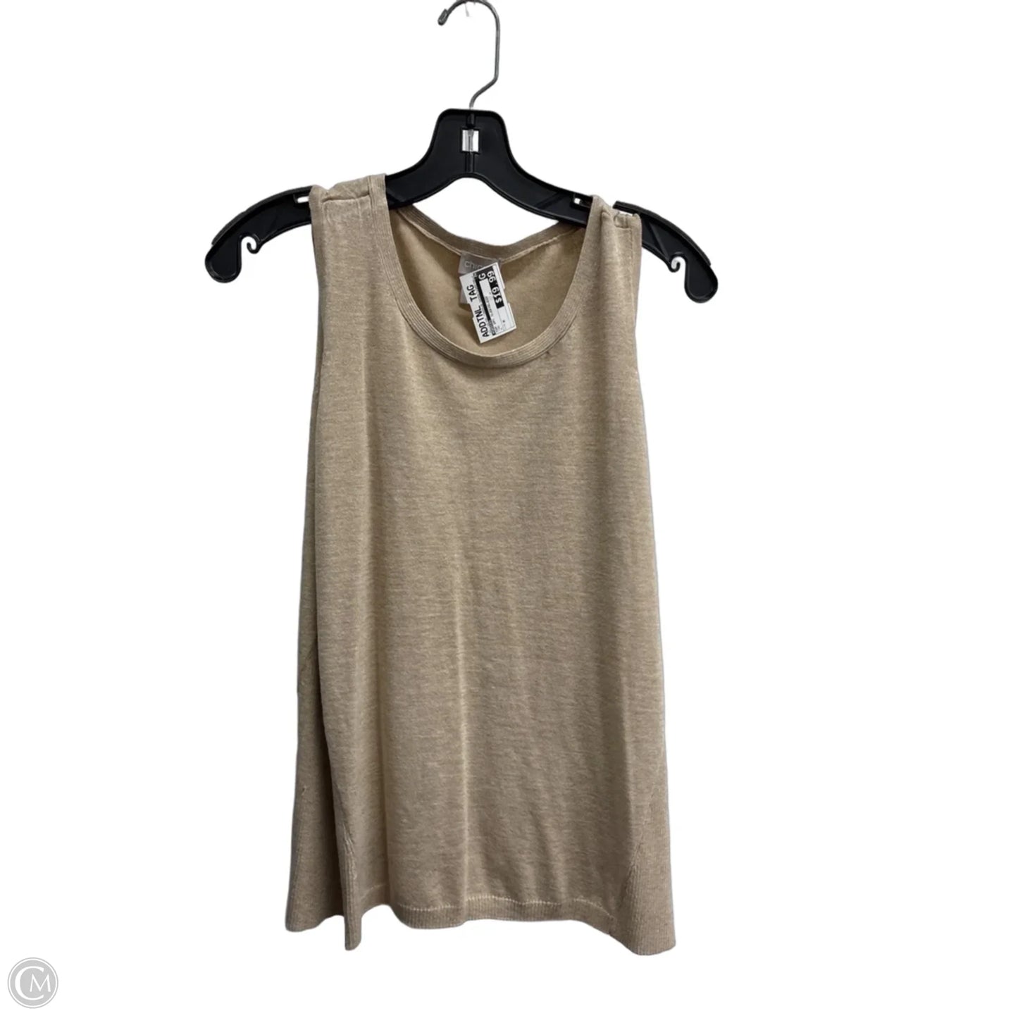 Top 2pc Sleeveless By Chicos In Tan, Size: M