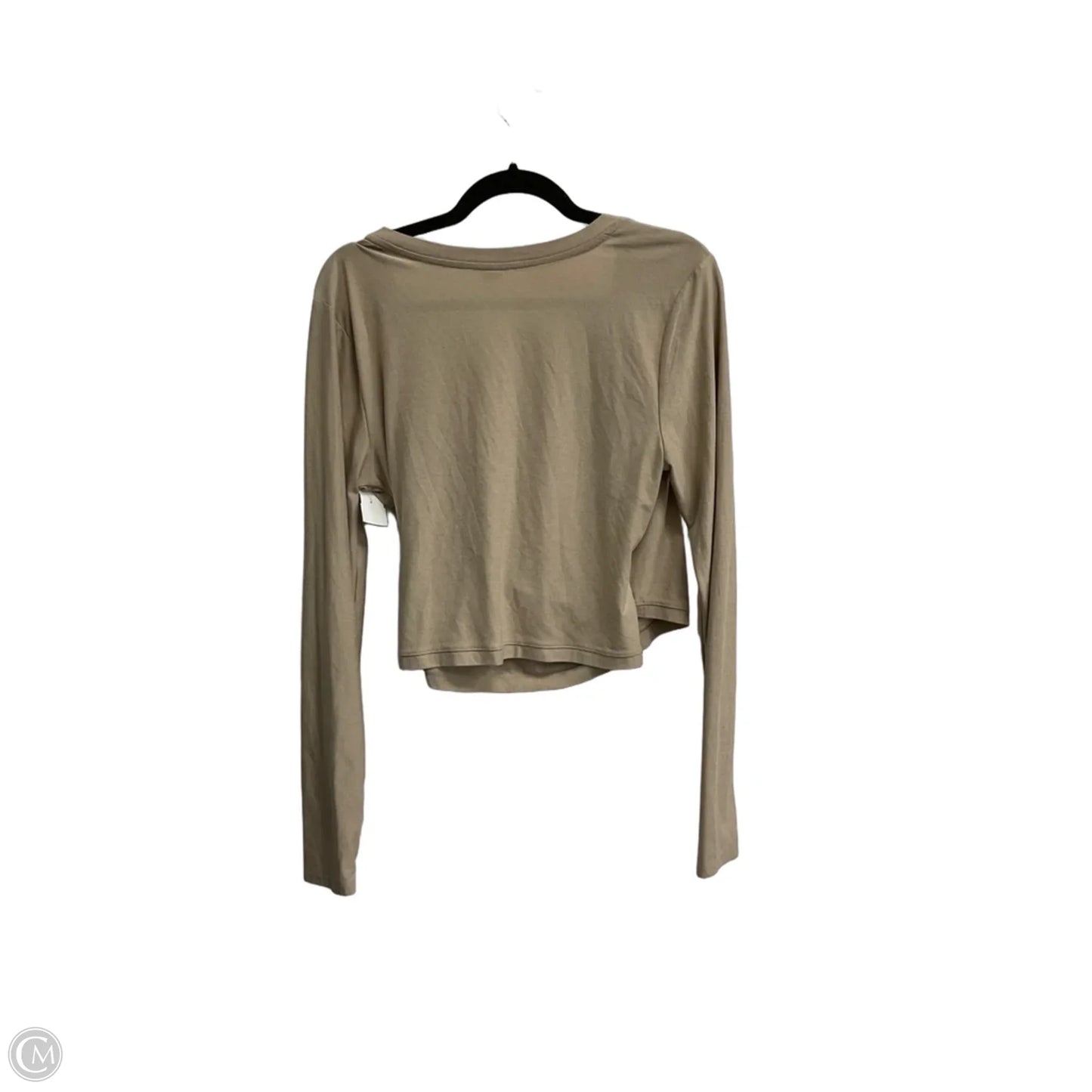 Athletic Top Long Sleeve Crewneck By Old Navy In Tan, Size: L