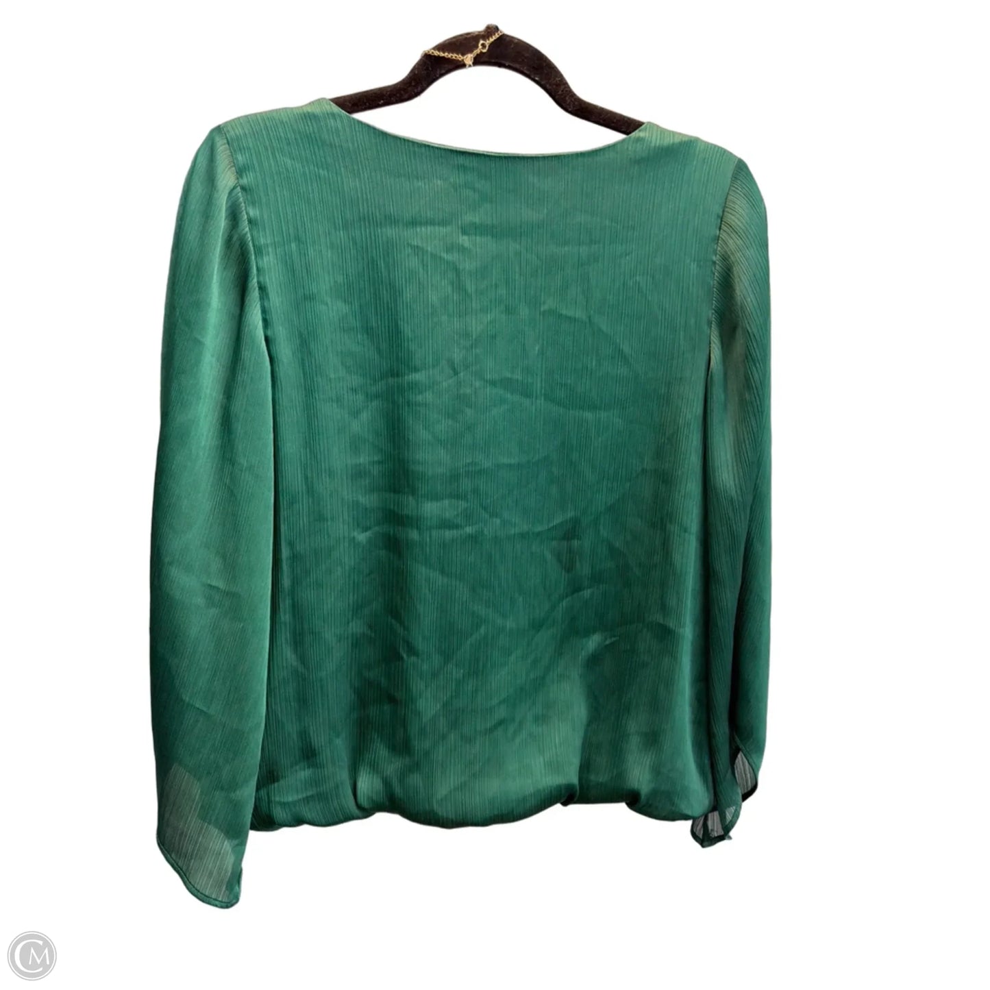 Blouse Long Sleeve By In Studio In Green, Size: Sp