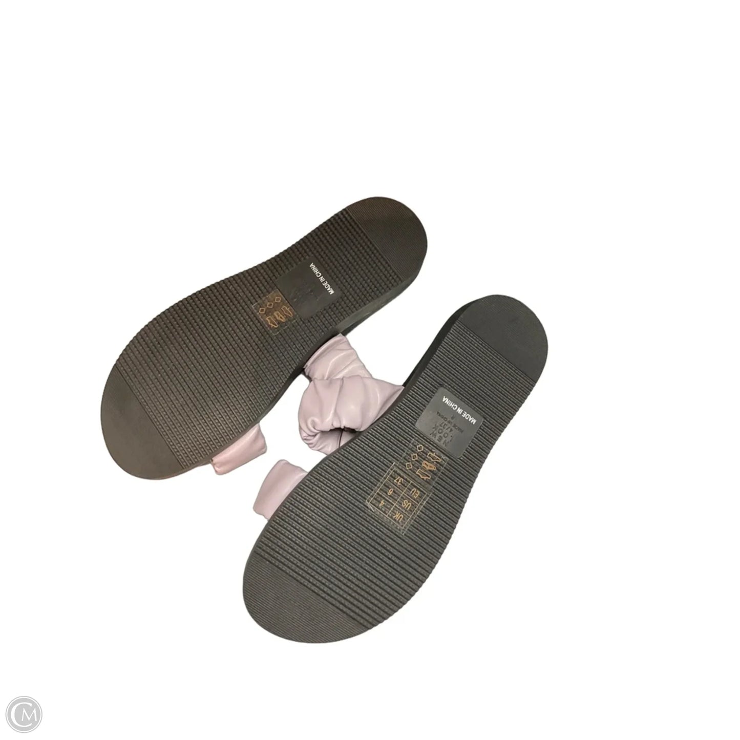 Sandals Flats By Clothes Mentor In Black & Purple, Size: 6