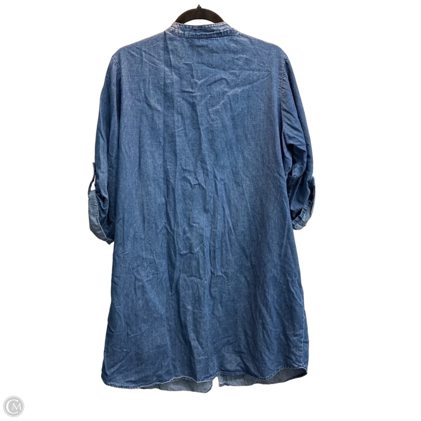 Dress Casual Midi By Speed Control In Blue Denim, Size: 2x