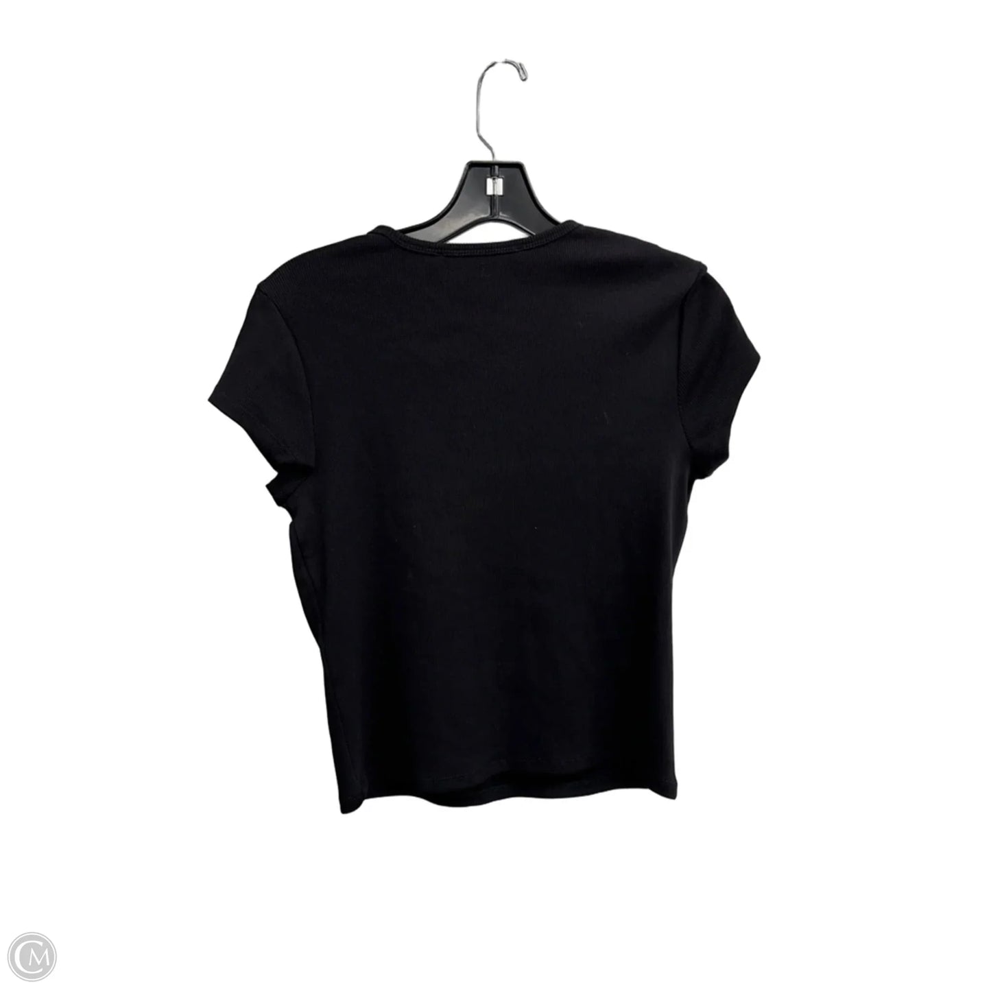 Top Short Sleeve Basic By White House Black Market In Black, Size: M