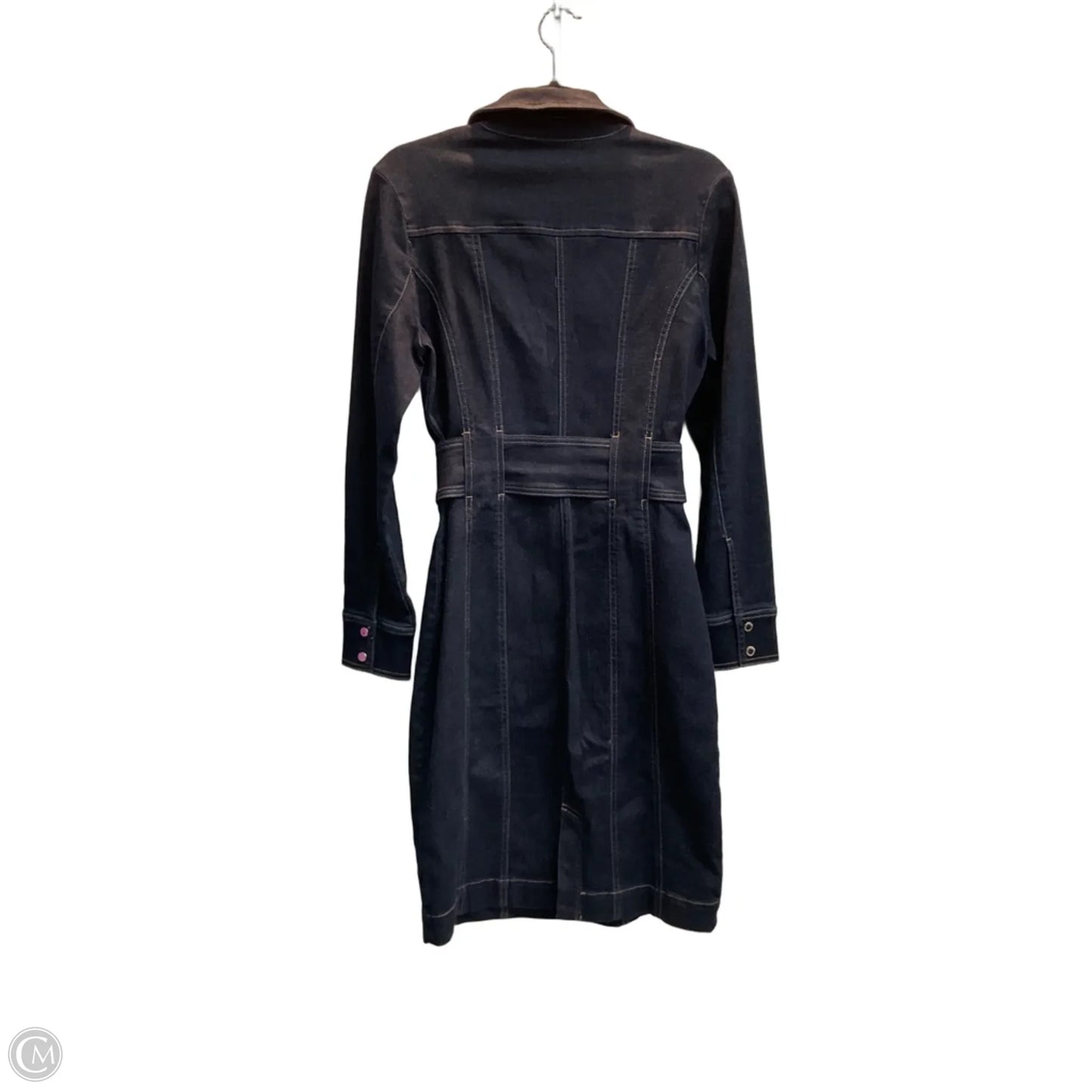 Dress Casual Midi By White House Black Market In Blue Denim, Size: S