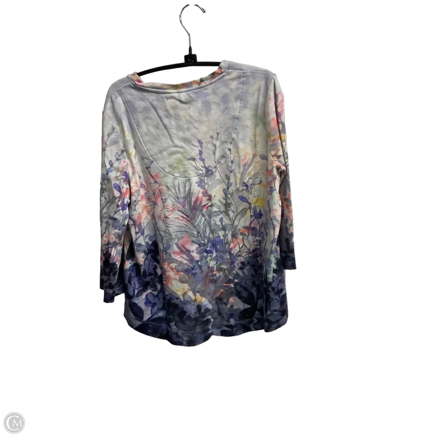 Top Long Sleeve By Chicos In Floral Print, Size: L