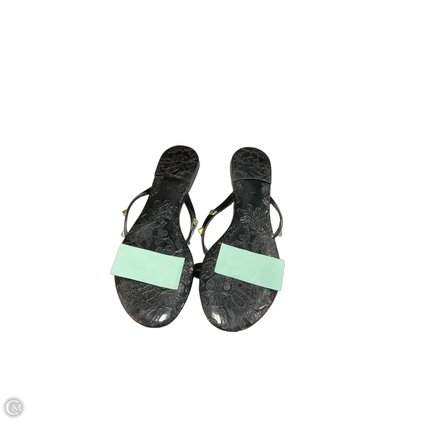 Sandals Flip Flops By Nicole Miller In Black, Size: 7.5