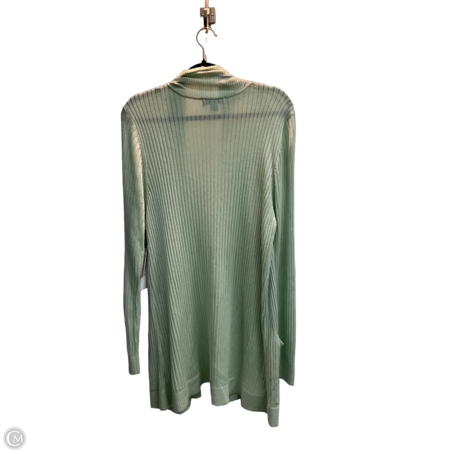 Cardigan By Liz Claiborne In Green, Size: Xxl