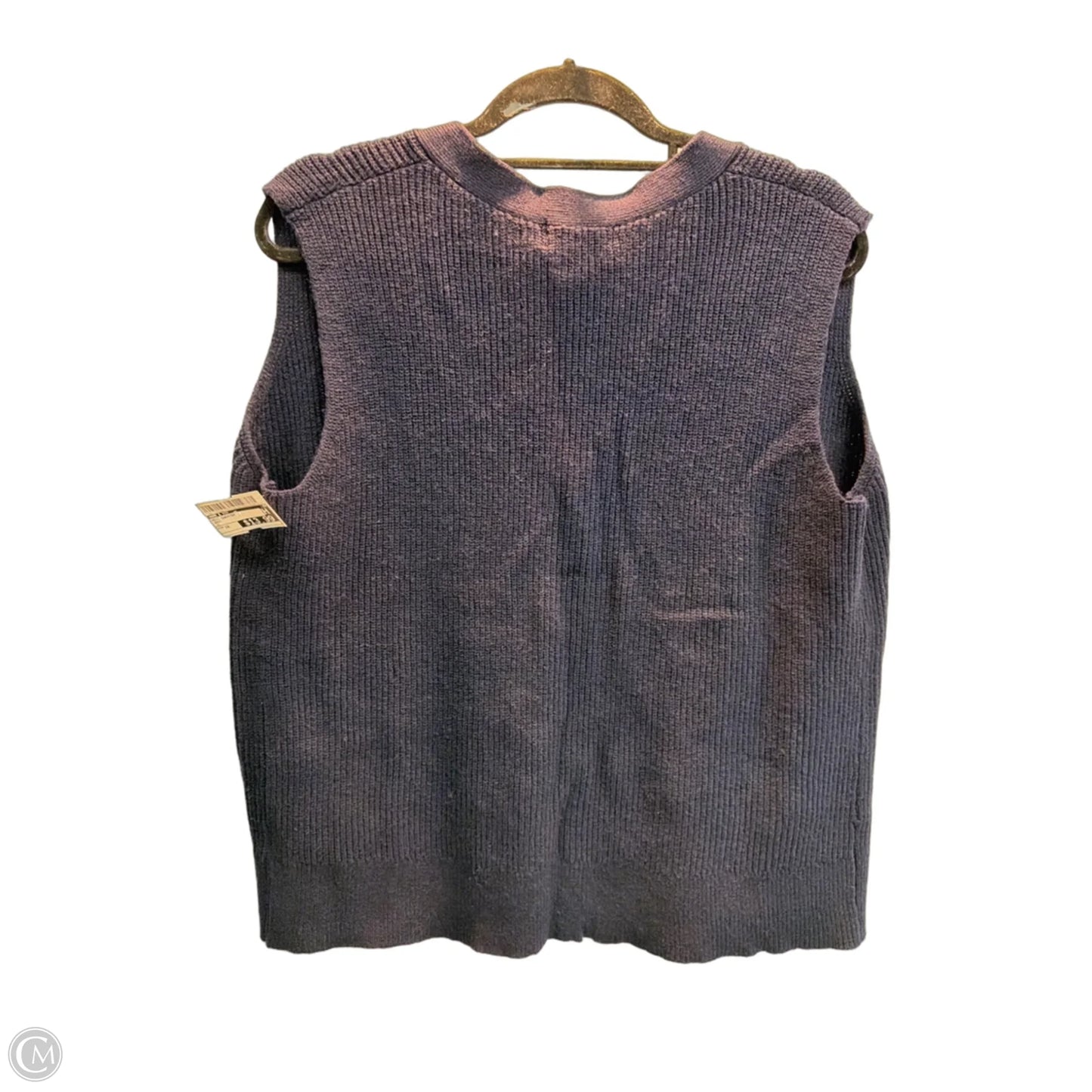 Vest Sweater By Ava & Viv In Navy, Size: 1x