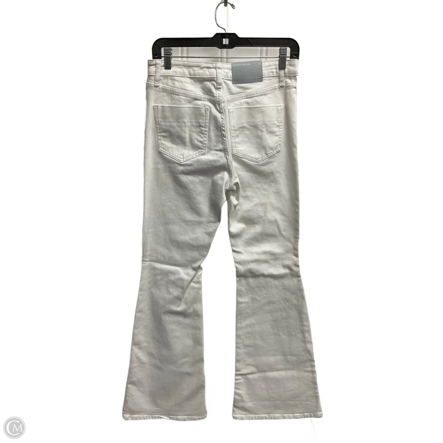 Jeans Flared By Antonio Melani In White Denim, Size: 10