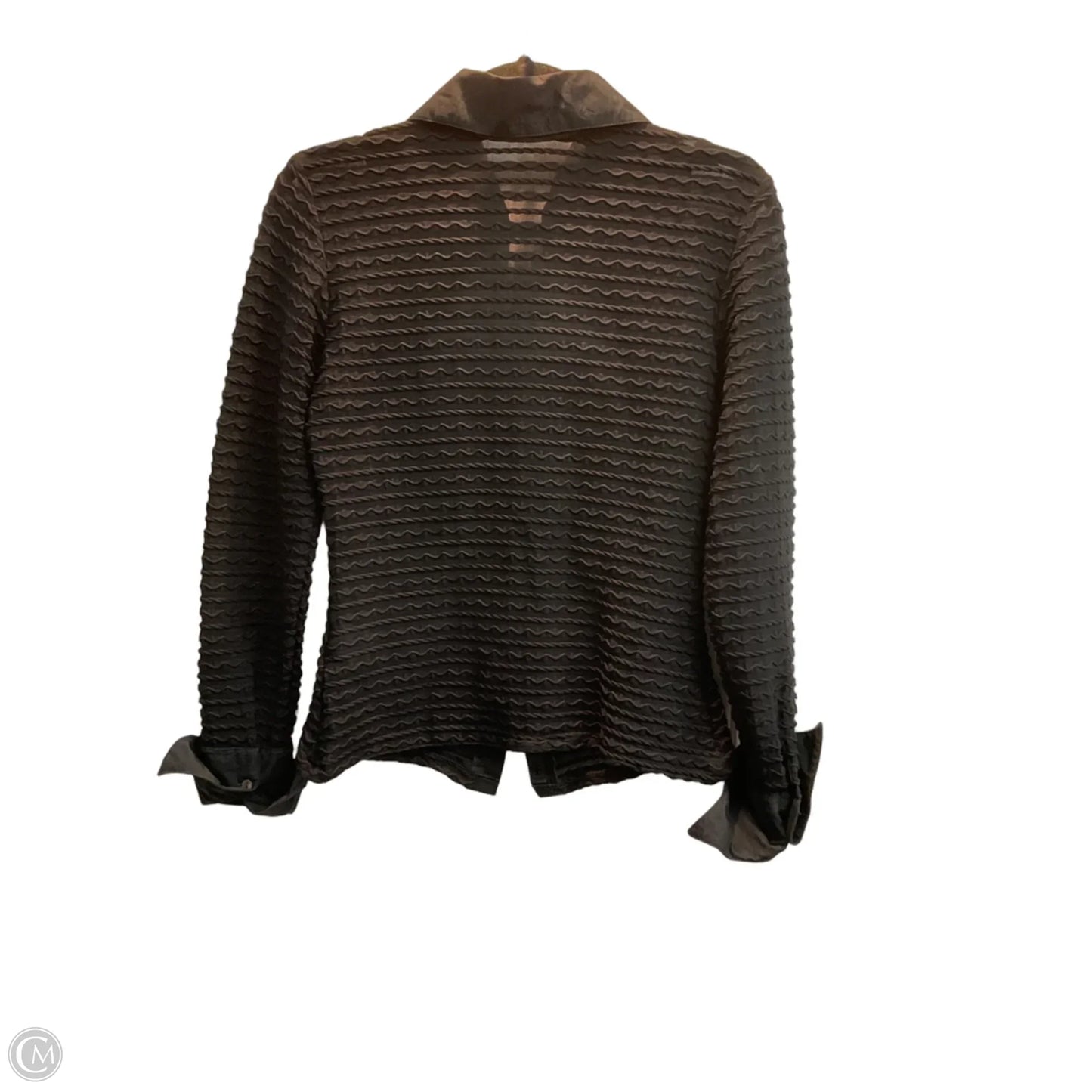 Blouse Long Sleeve By Clothes Mentor In Black, Size: M