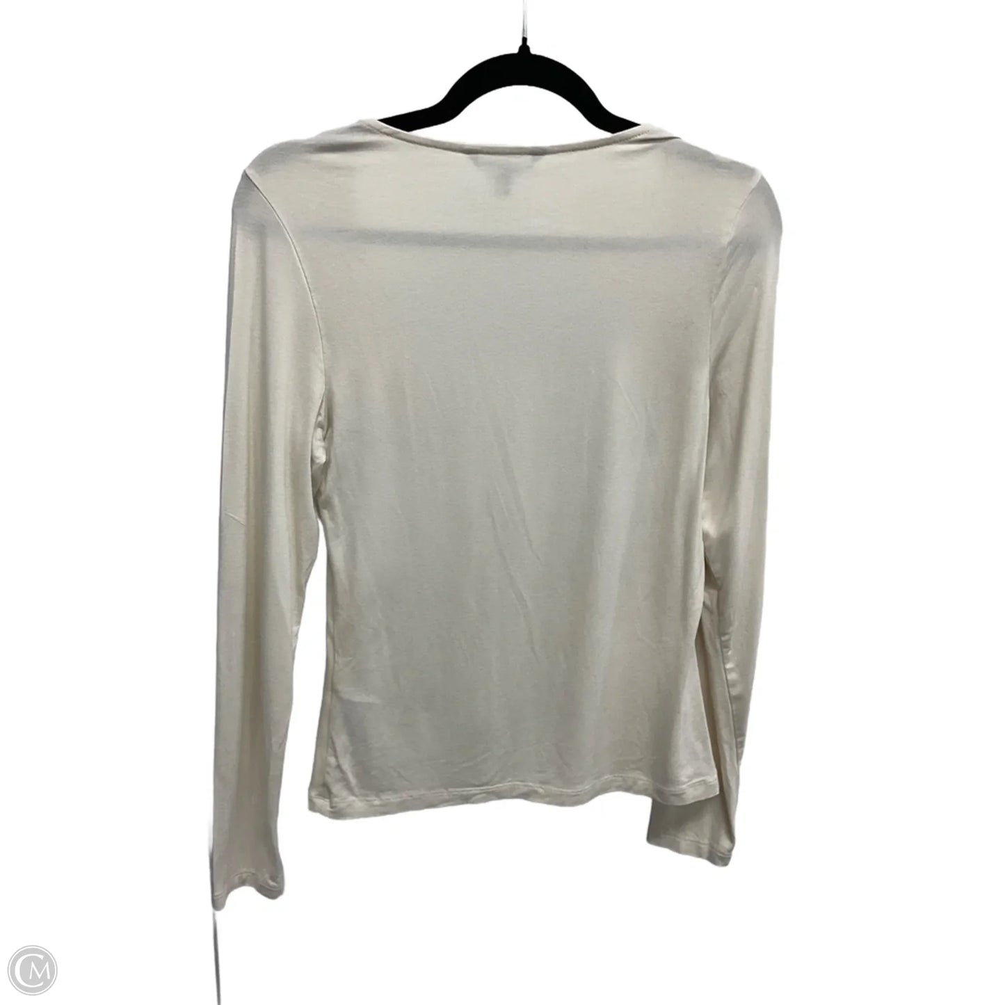Top Long Sleeve By Banana Republic In White, Size: S
