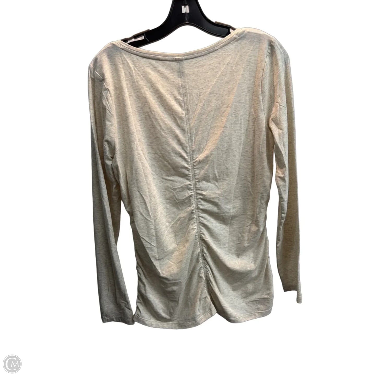 Top Long Sleeve By Athleta In Cream, Size: L