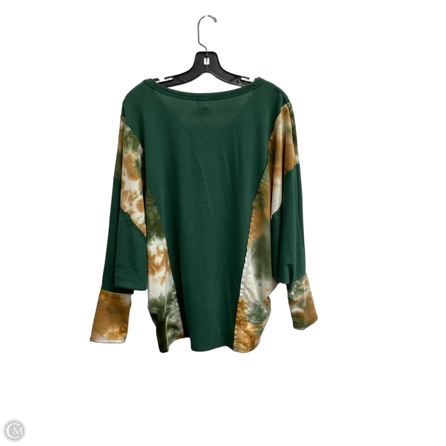 Top Long Sleeve By Fantastic Fawn In Brown & Green, Size: L