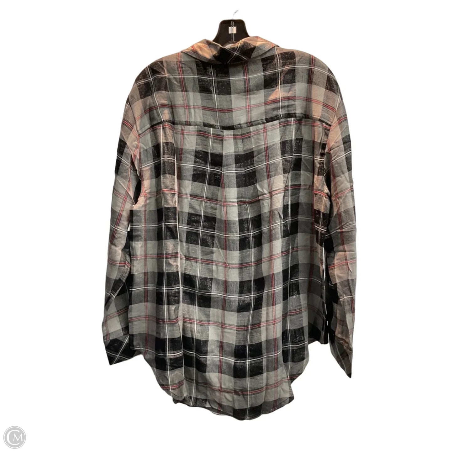 Top Long Sleeve By Style And Co Collection Women In Black & Red, Size: 1x