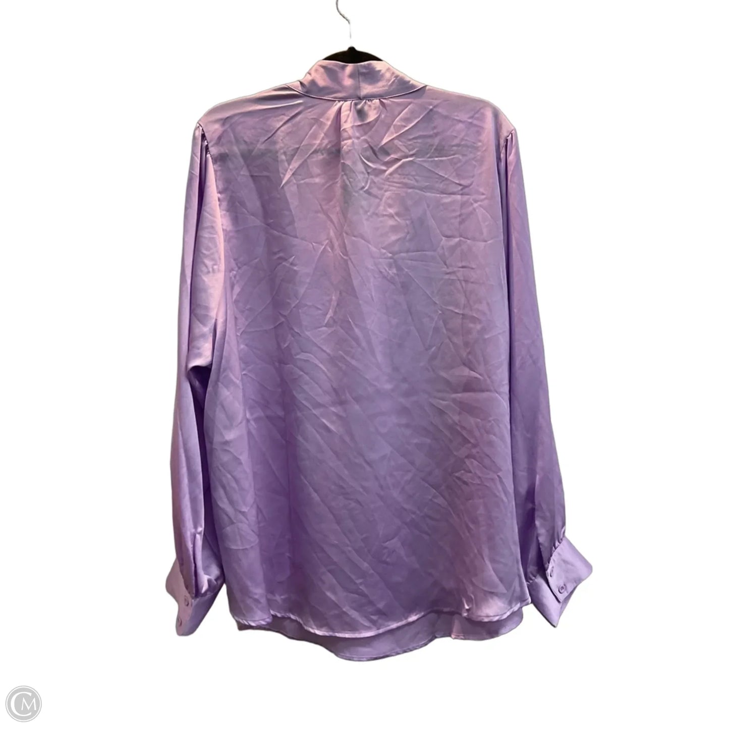Blouse Long Sleeve By Torrid In Purple, Size: 3x