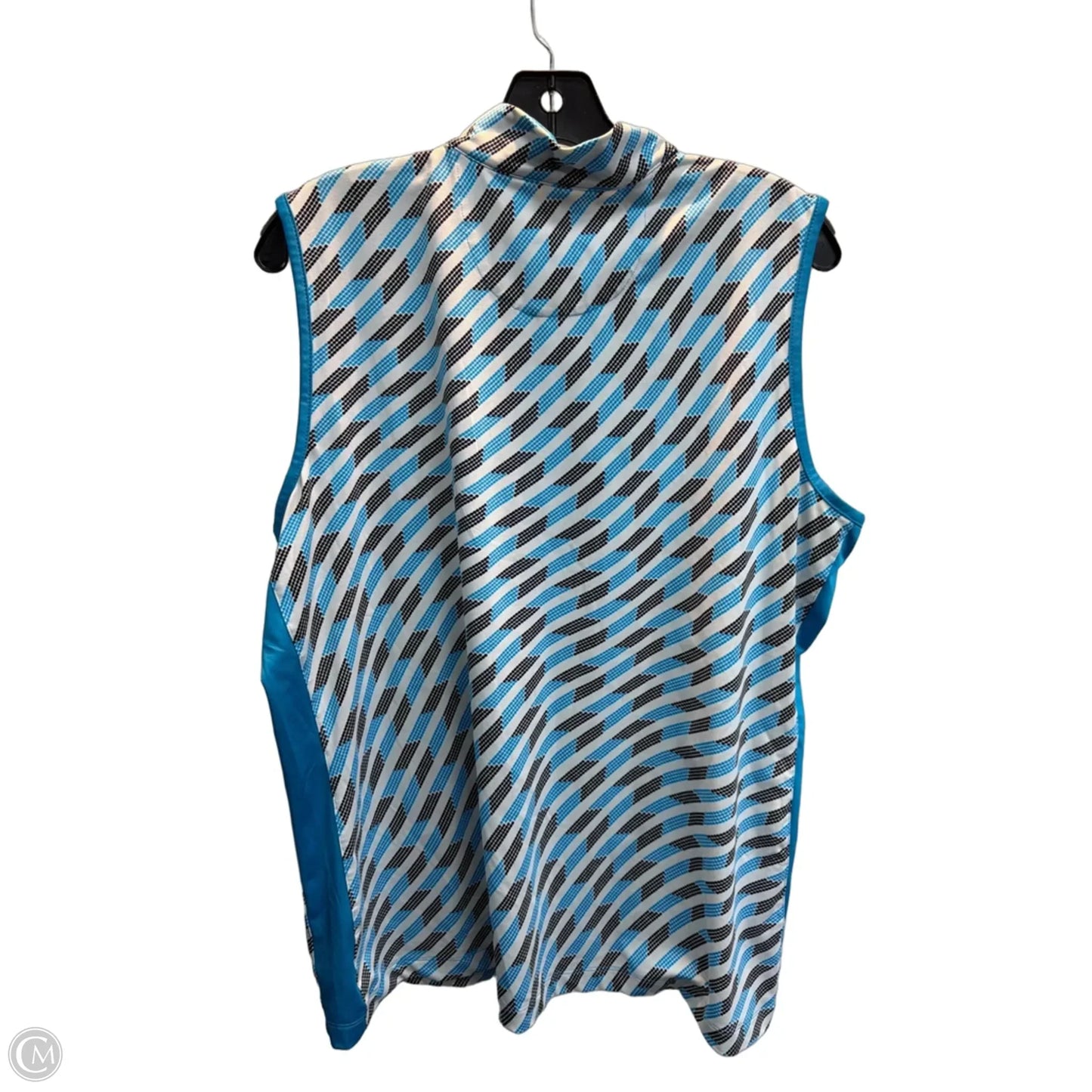 Top Sleeveless By Clothes Mentor In Blue & White, Size: Xxl