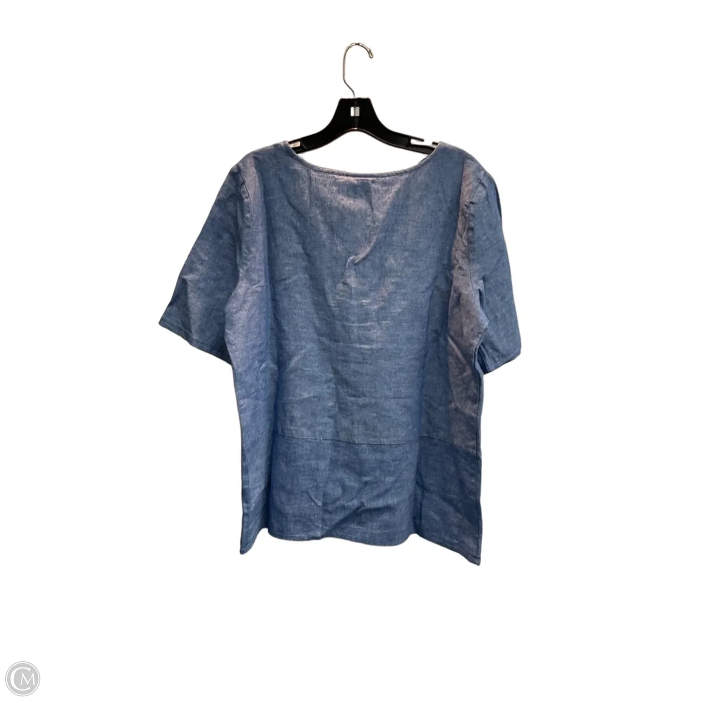 Top Short Sleeve By Liz Claiborne In Blue, Size: M