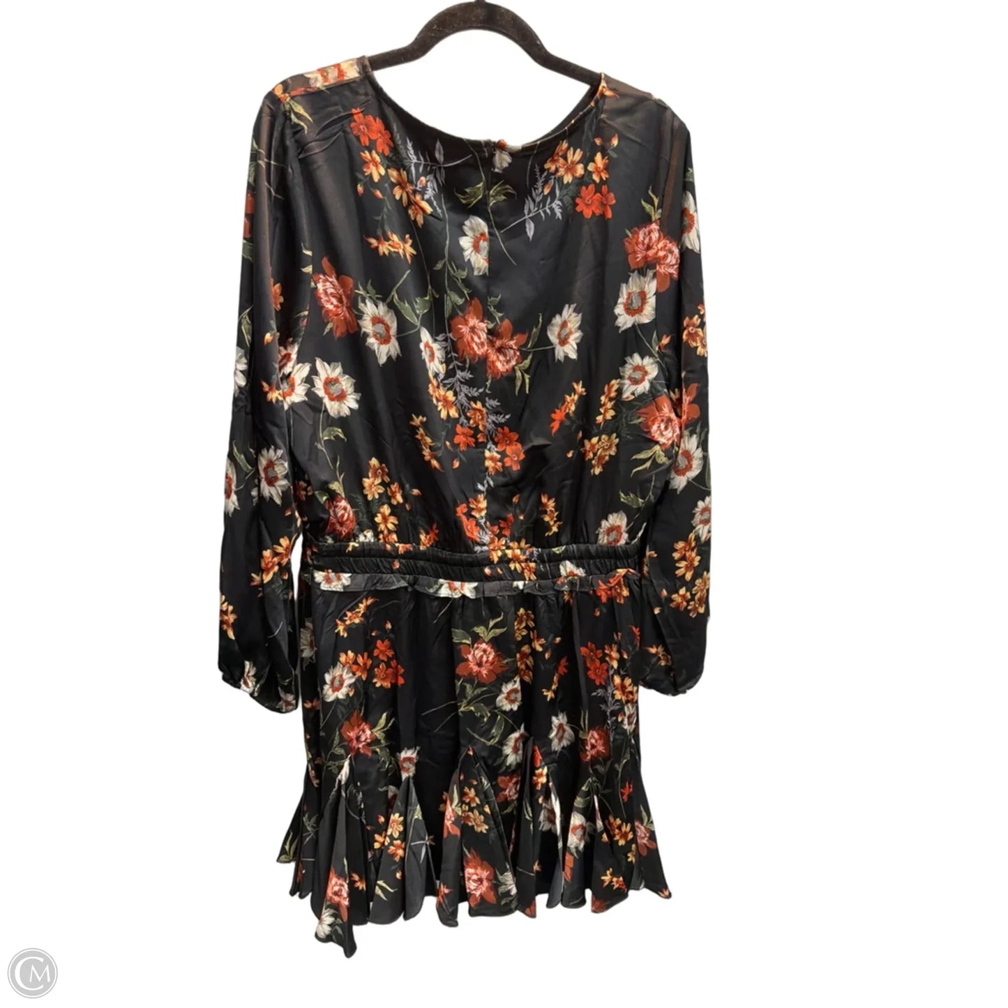 Dress Casual Short By Jodifl In Black & Orange, Size: 1x