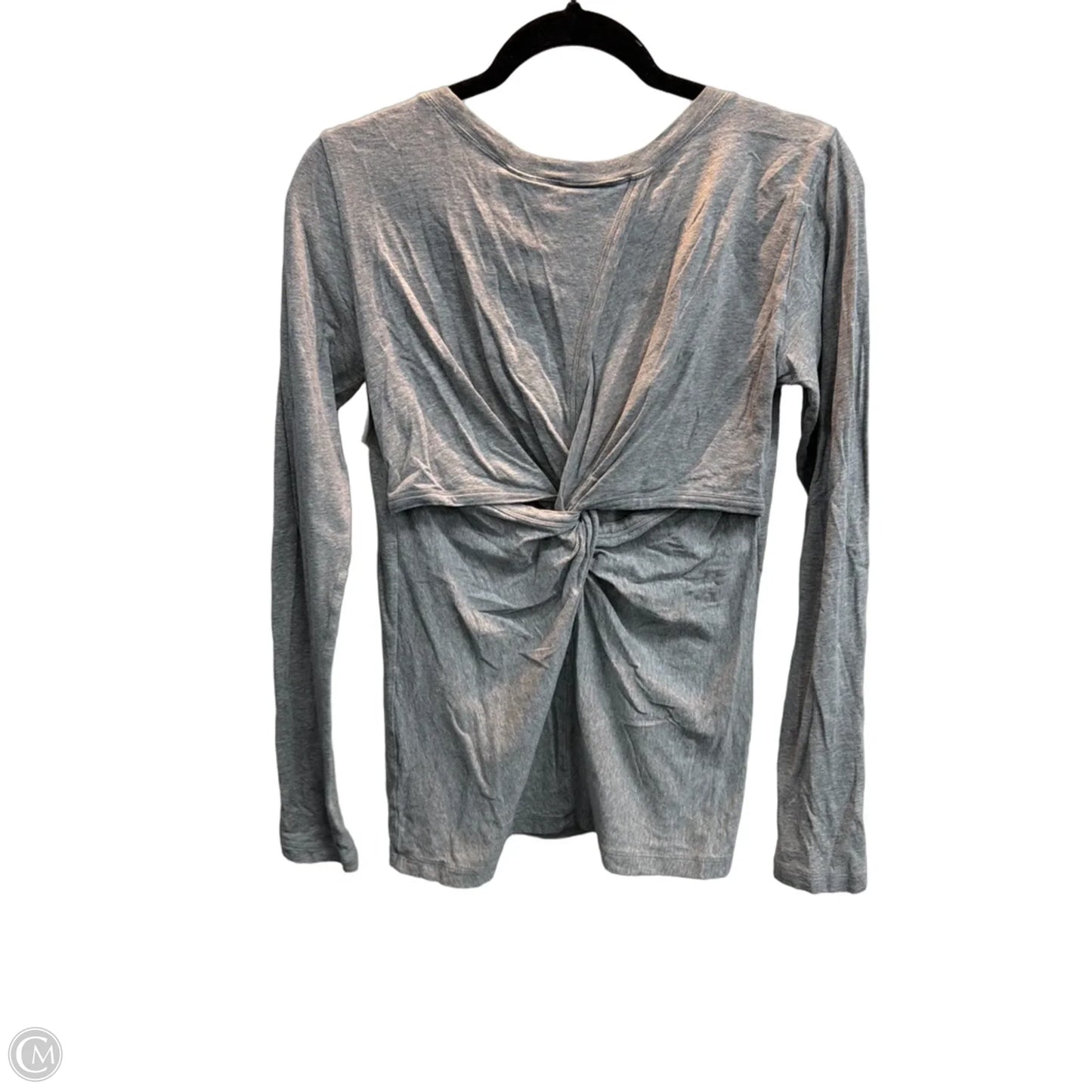 Top Long Sleeve Basic By Cabi In Grey, Size: S
