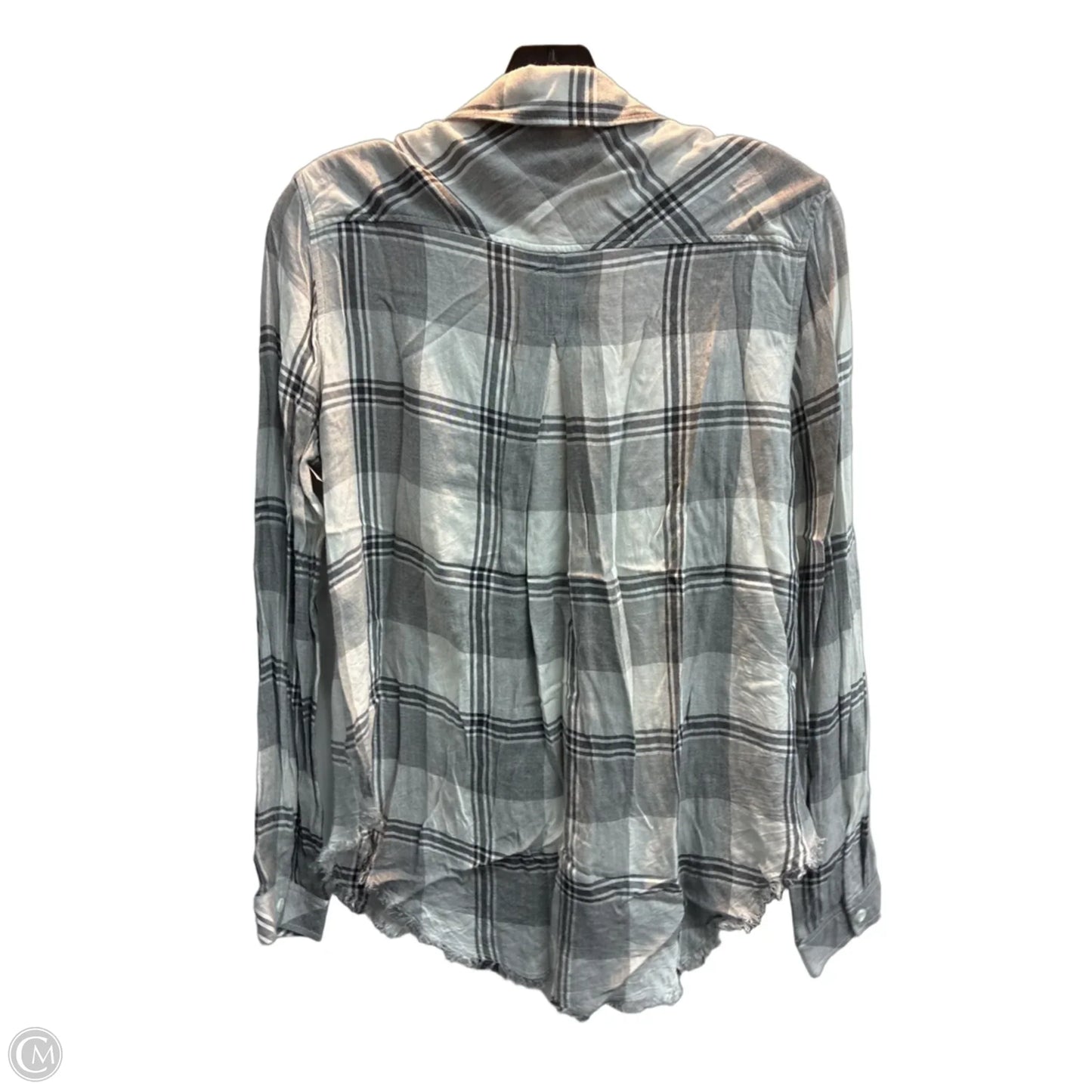 Top Long Sleeve By Cloth & Stone In Plaid Pattern, Size: M