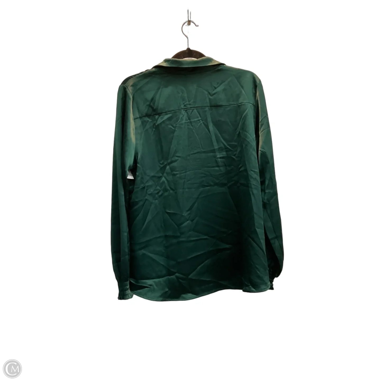 Blouse Long Sleeve By Pleione In Green, Size: L