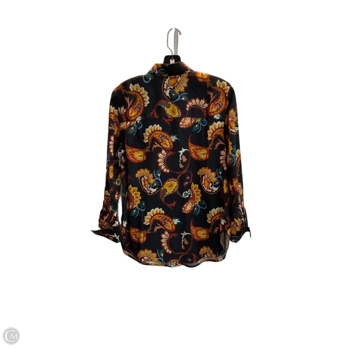 Blouse Long Sleeve By Chicos In Paisley Print, Size: M