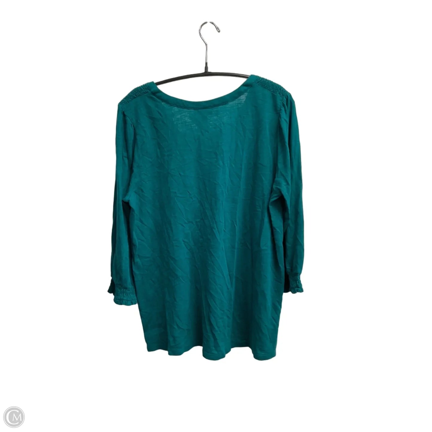 Top 3/4 Sleeve Basic By J. Jill In Teal, Size: M
