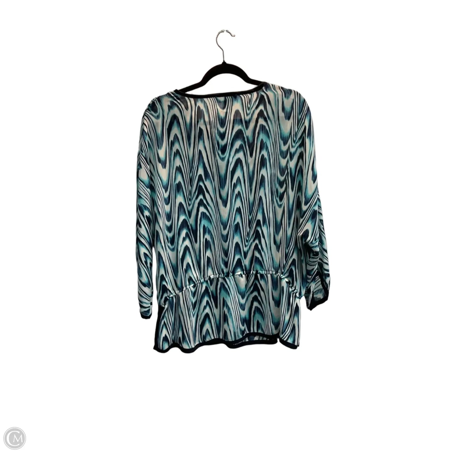 Blouse Long Sleeve By Michael By Michael Kors In Aqua, Size: Xl