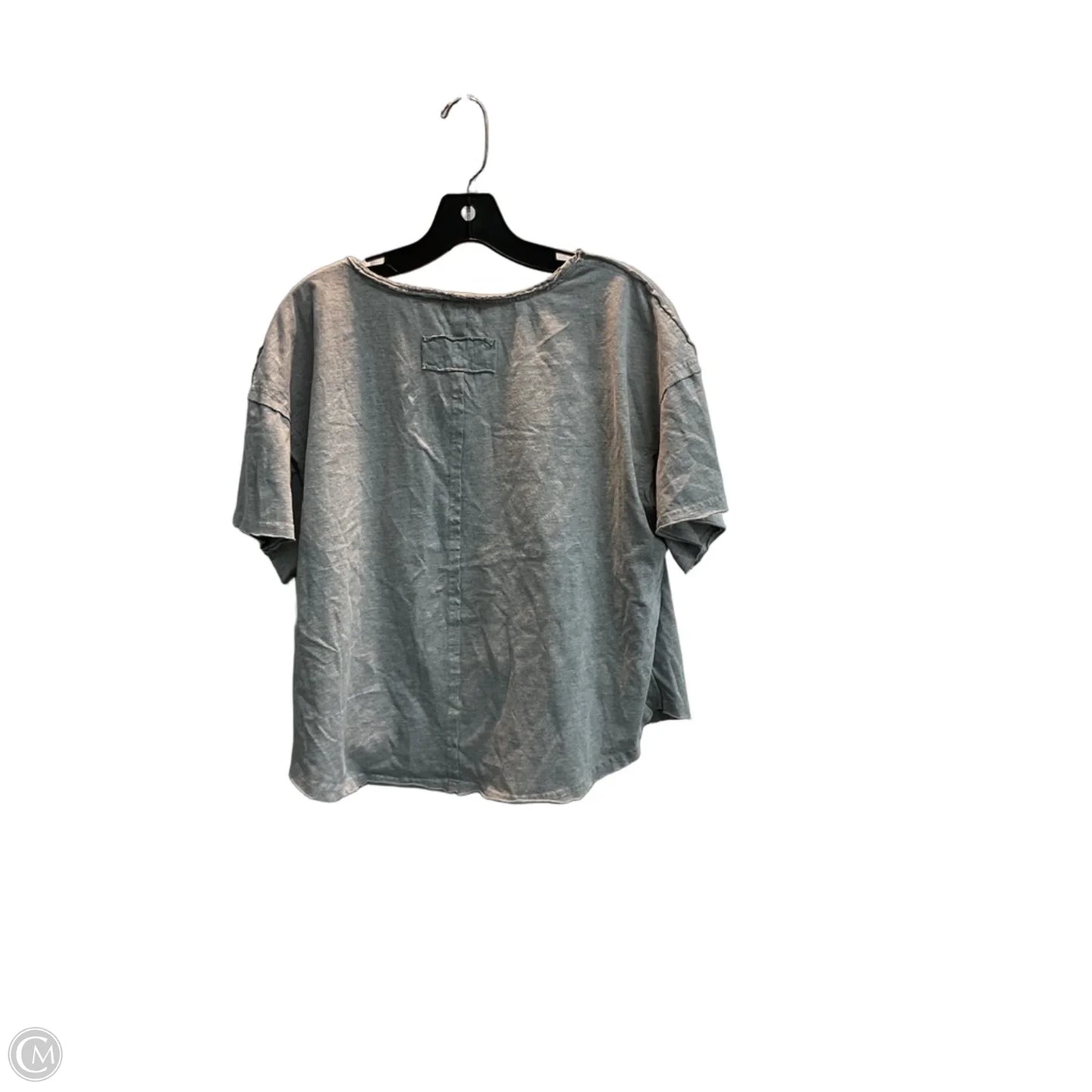 Top Short Sleeve Basic By Pink Lily In Grey, Size: L