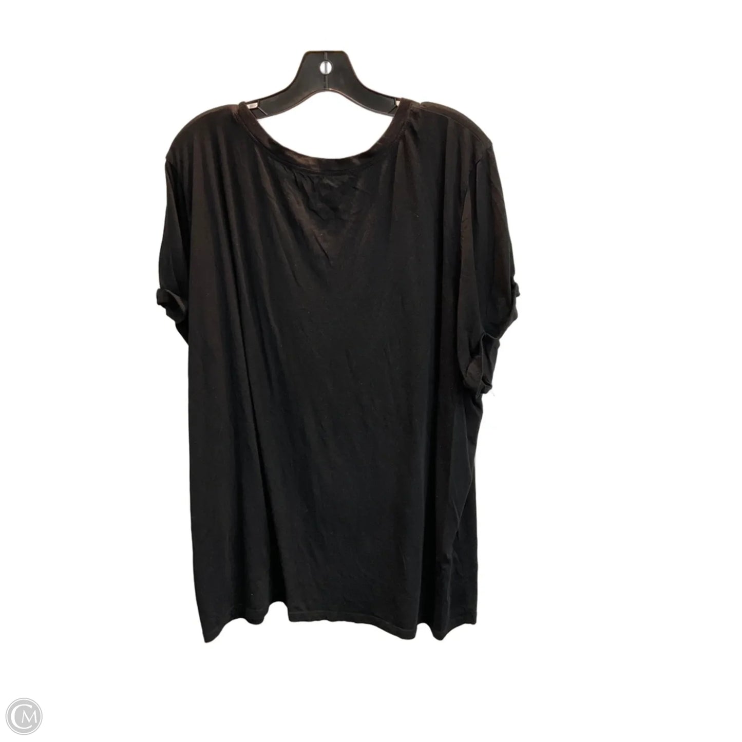 Top Short Sleeve By Disney In Black, Size: 3x