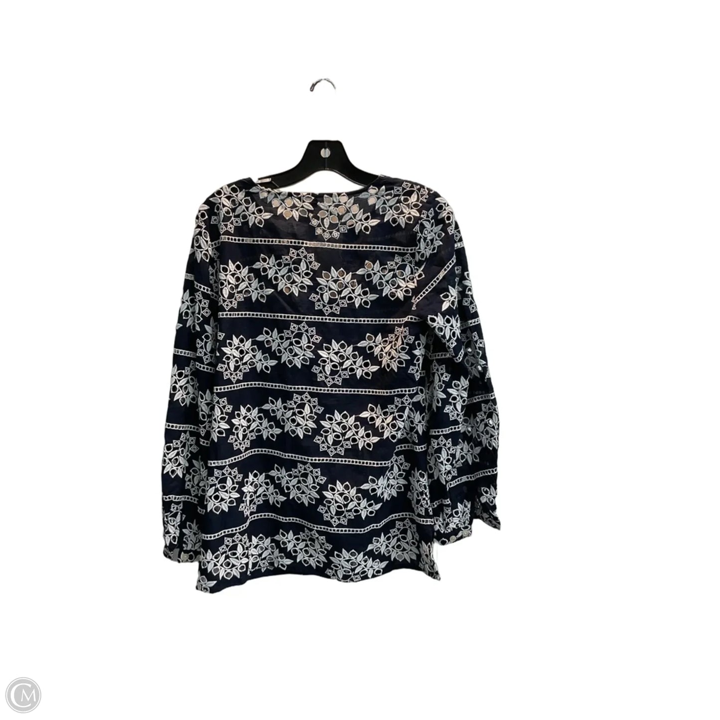 Blouse Long Sleeve By Chicos In Blue, Size: Xs