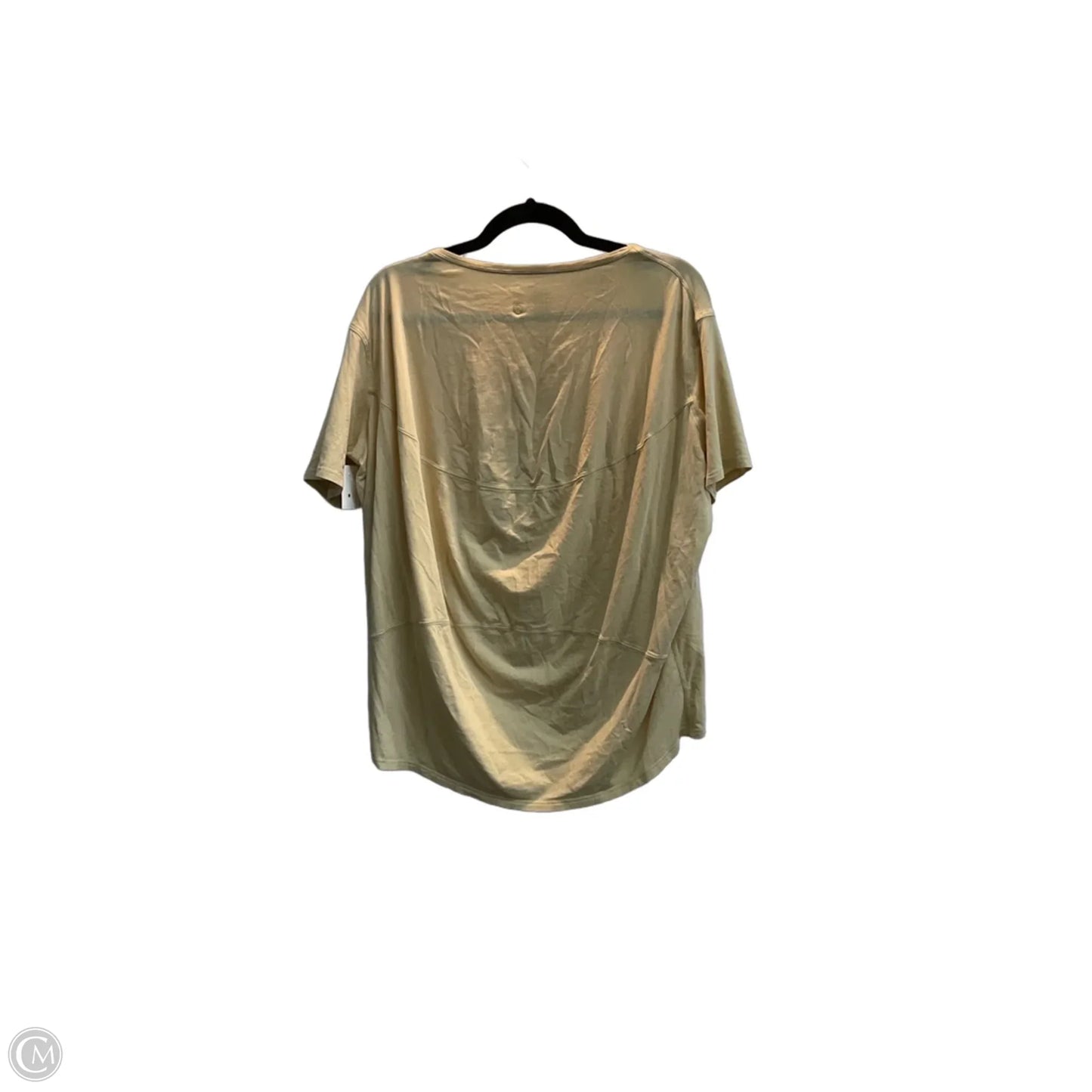 Top Short Sleeve By Lululemon In Tan, Size: L