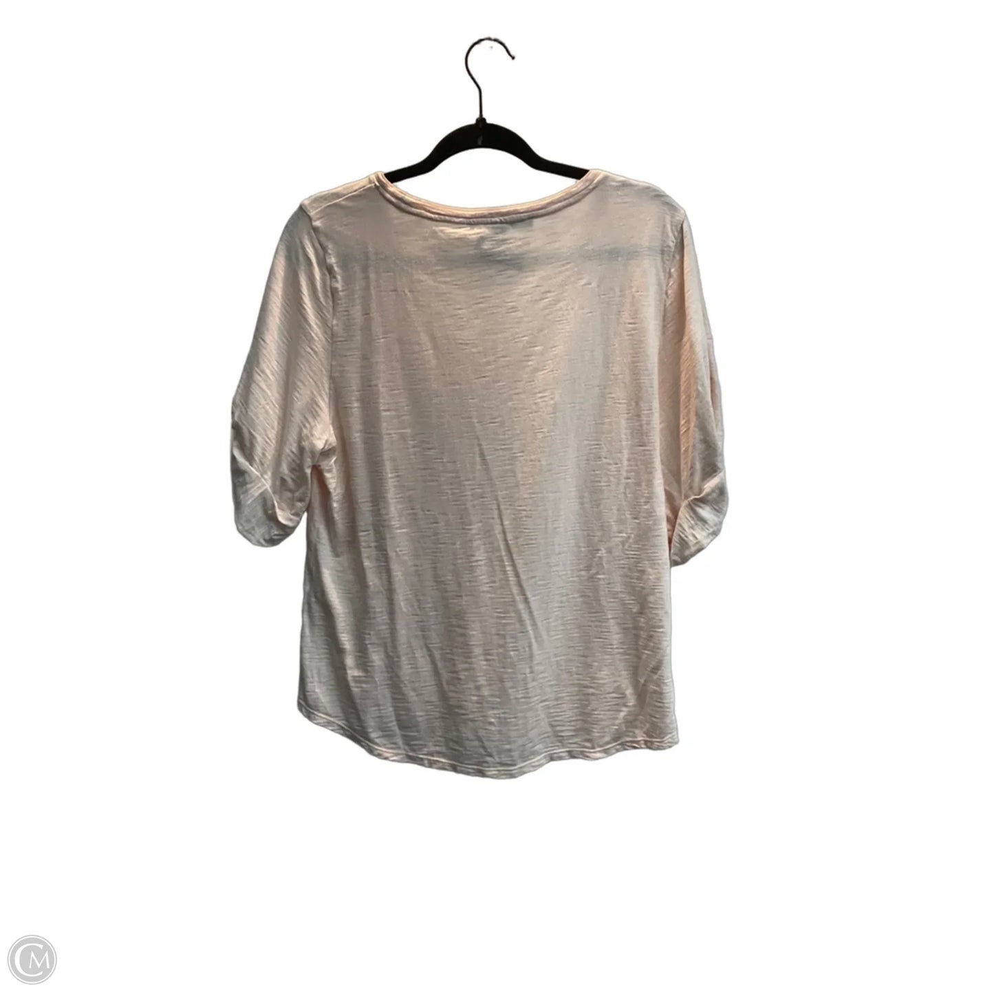 Top Short Sleeve By White House Black Market In Pink, Size: L