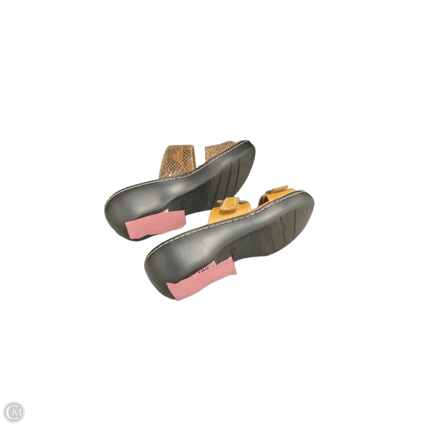 Sandals Heels Wedge By Clarks In Beige, Size: 6