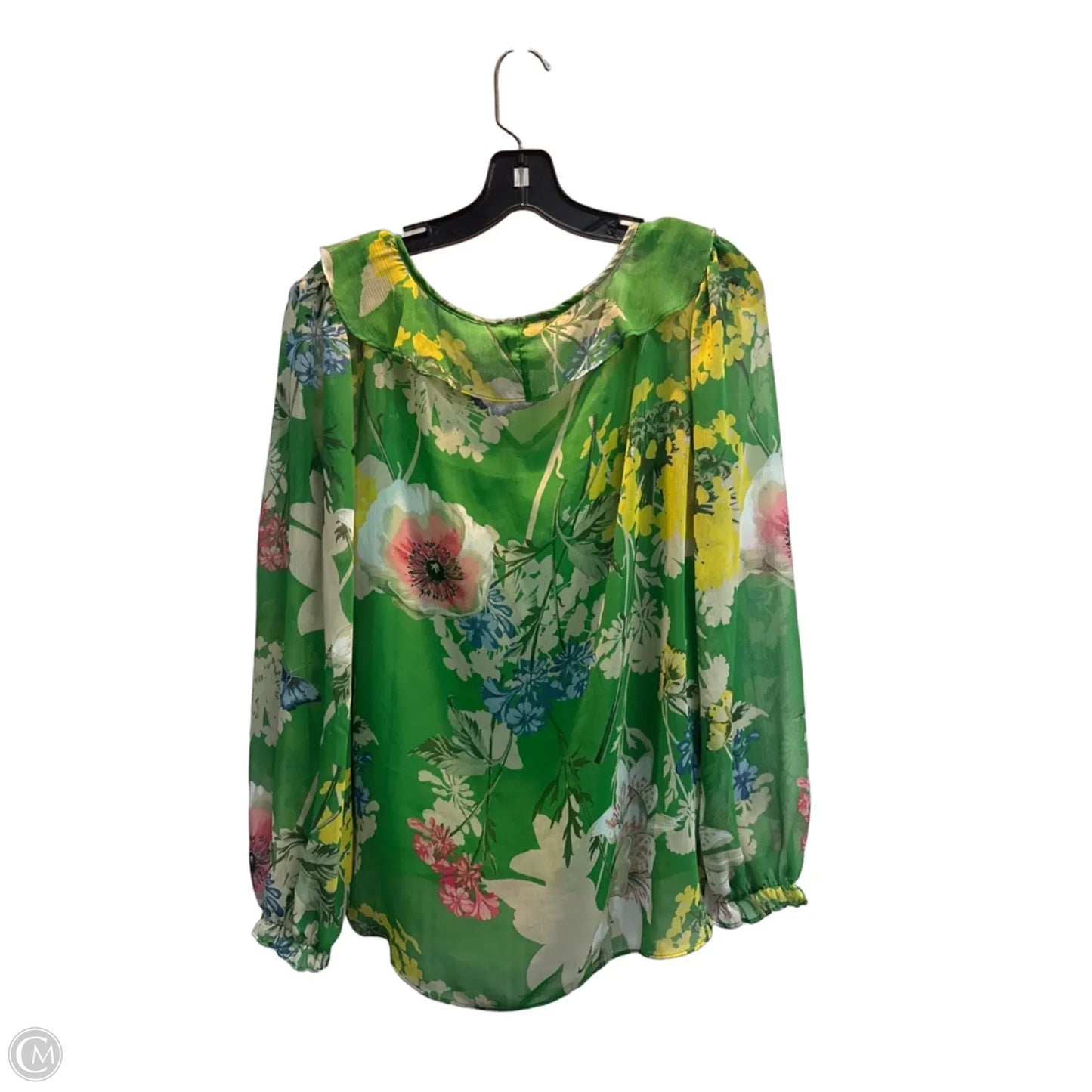 Blouse Long Sleeve By Gibson And Latimer In Floral Print, Size: L