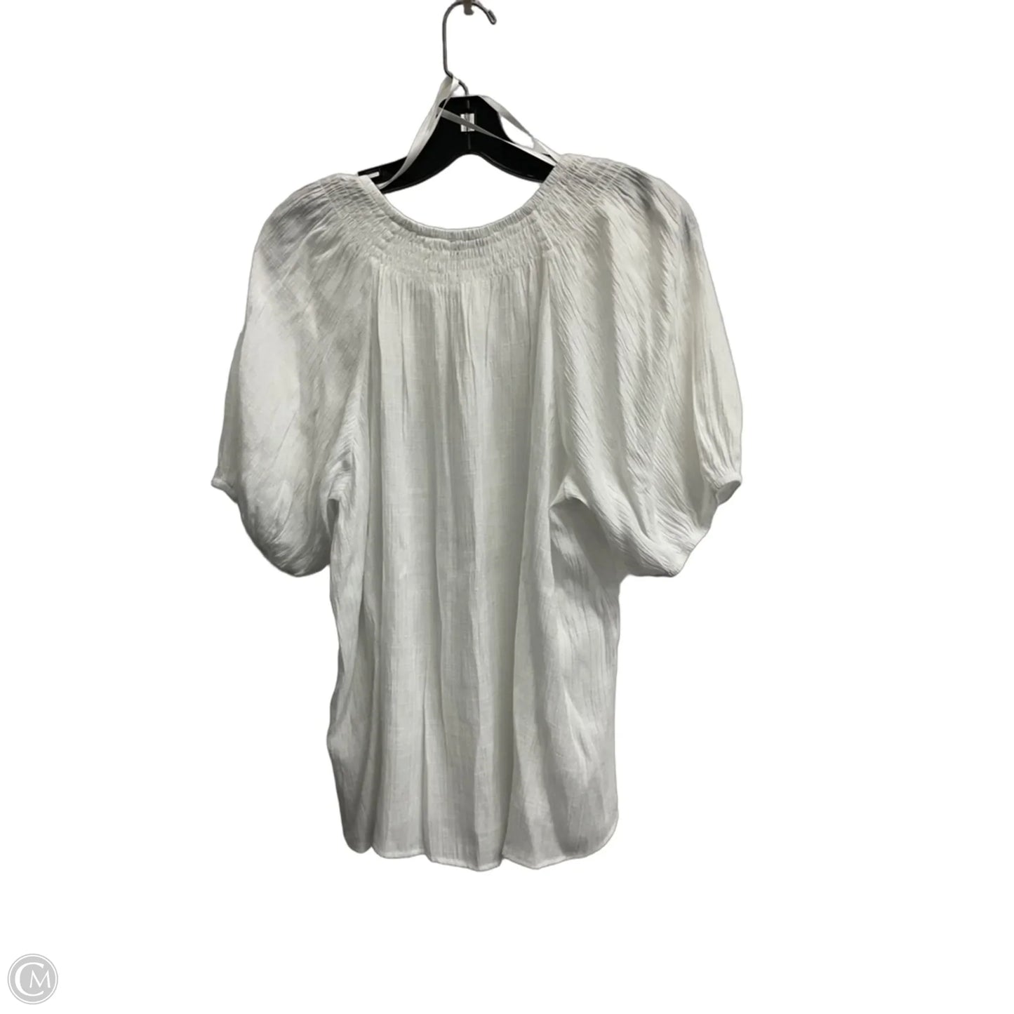Top Short Sleeve By Wonderly In White, Size: 1x
